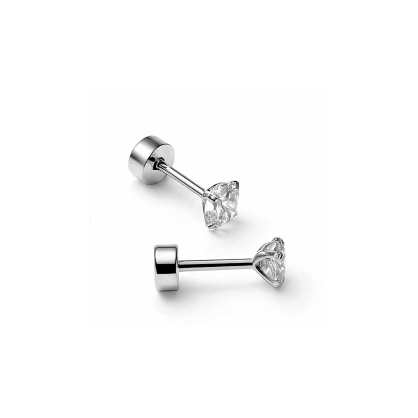 Baby Diamond style studs - Silver
