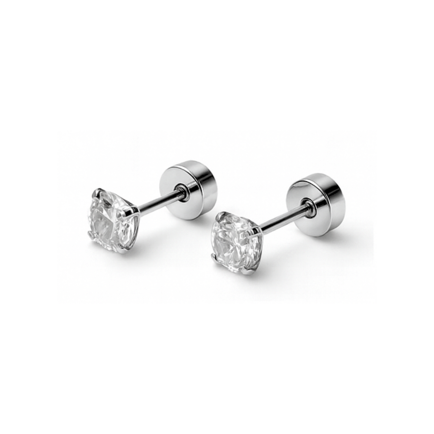 Midi Diamond studs - Silver