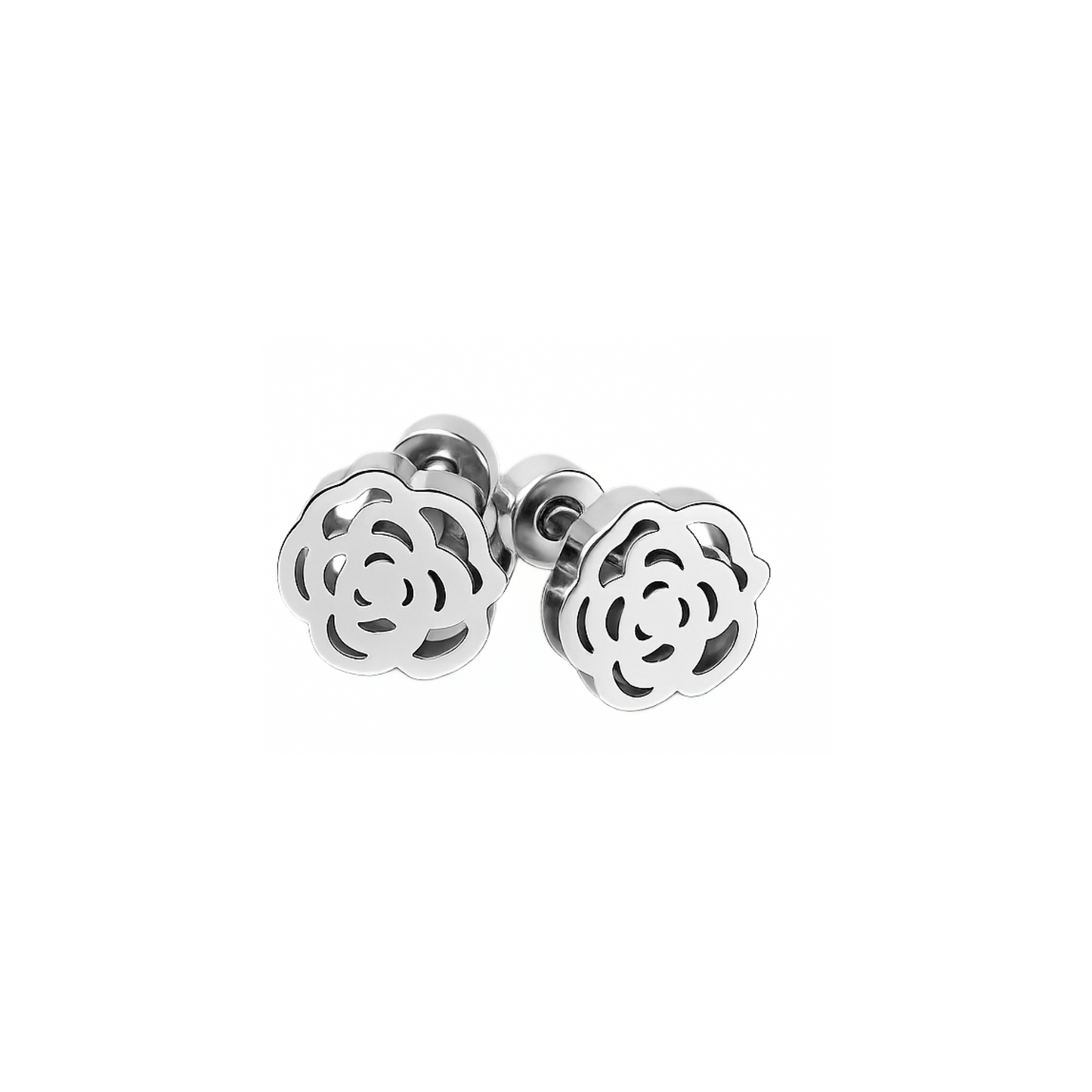 Rose studs - Silver