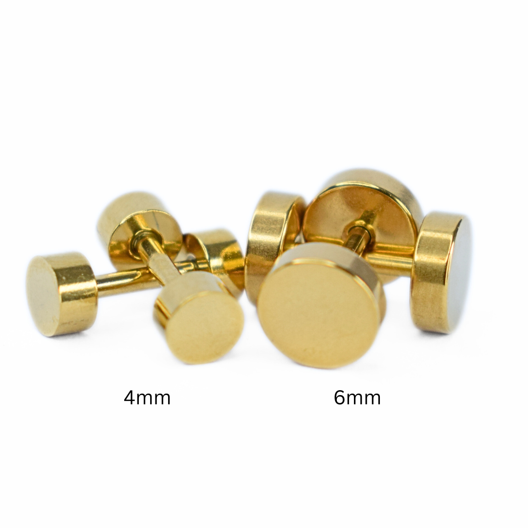 6mm Double studs - Silver - TheEarringCollective