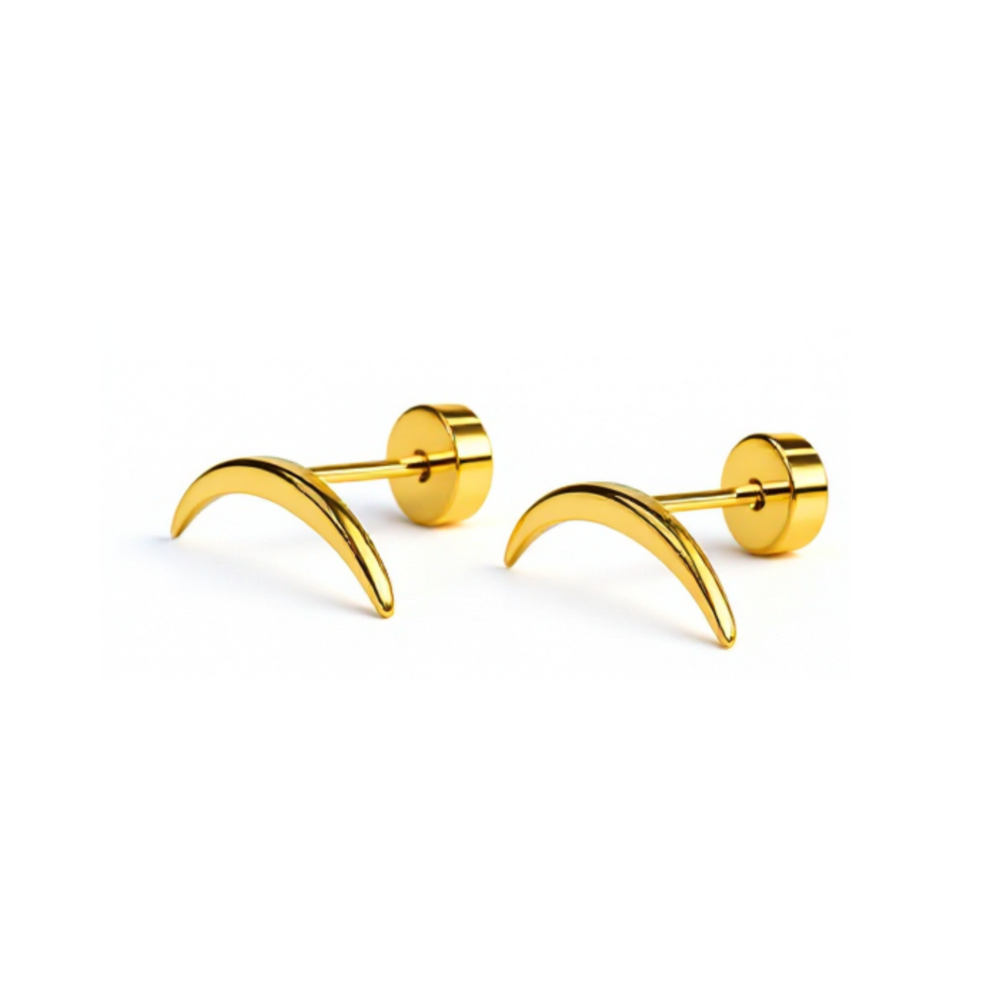 Crescent studs - Gold