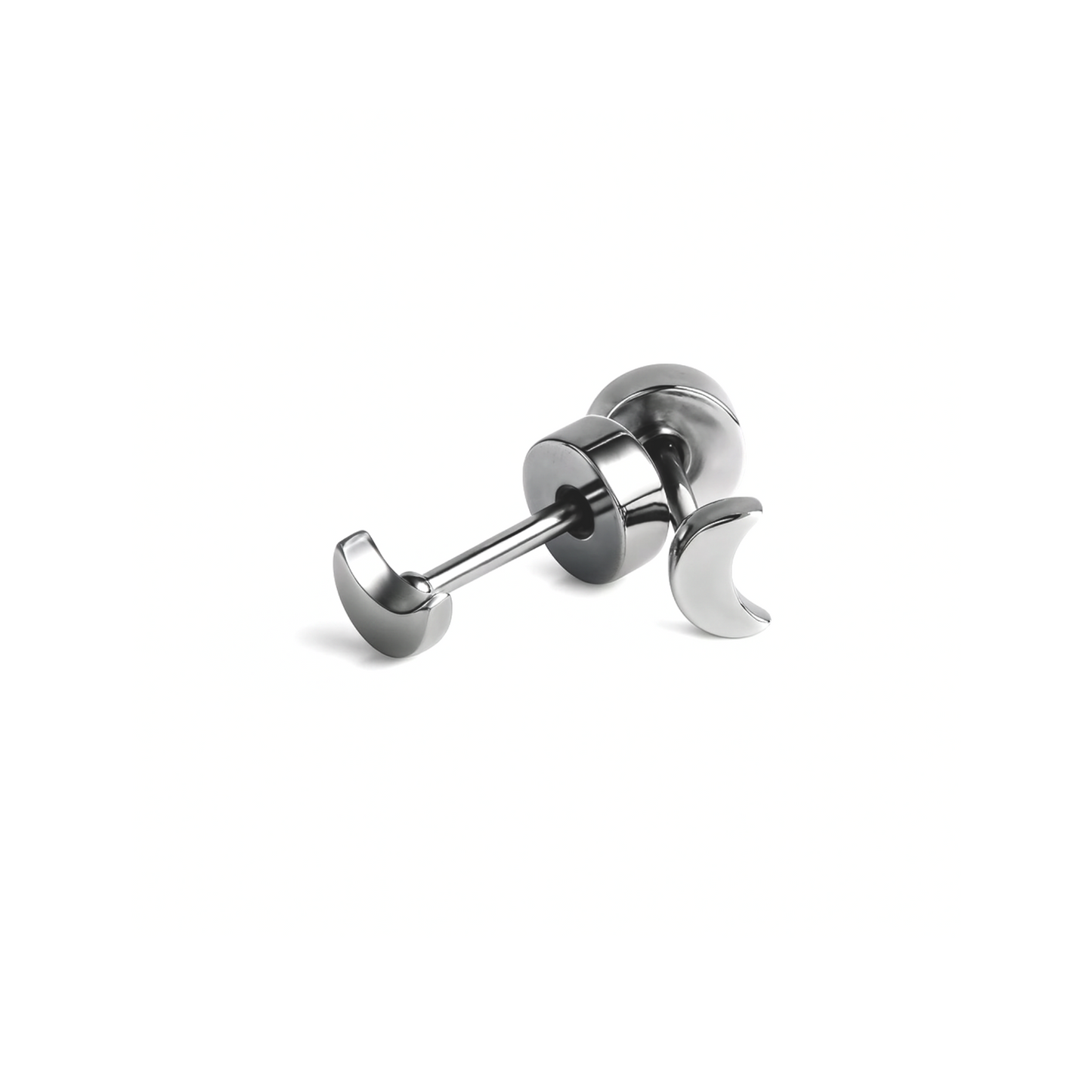 Tiny moon studs - Silver