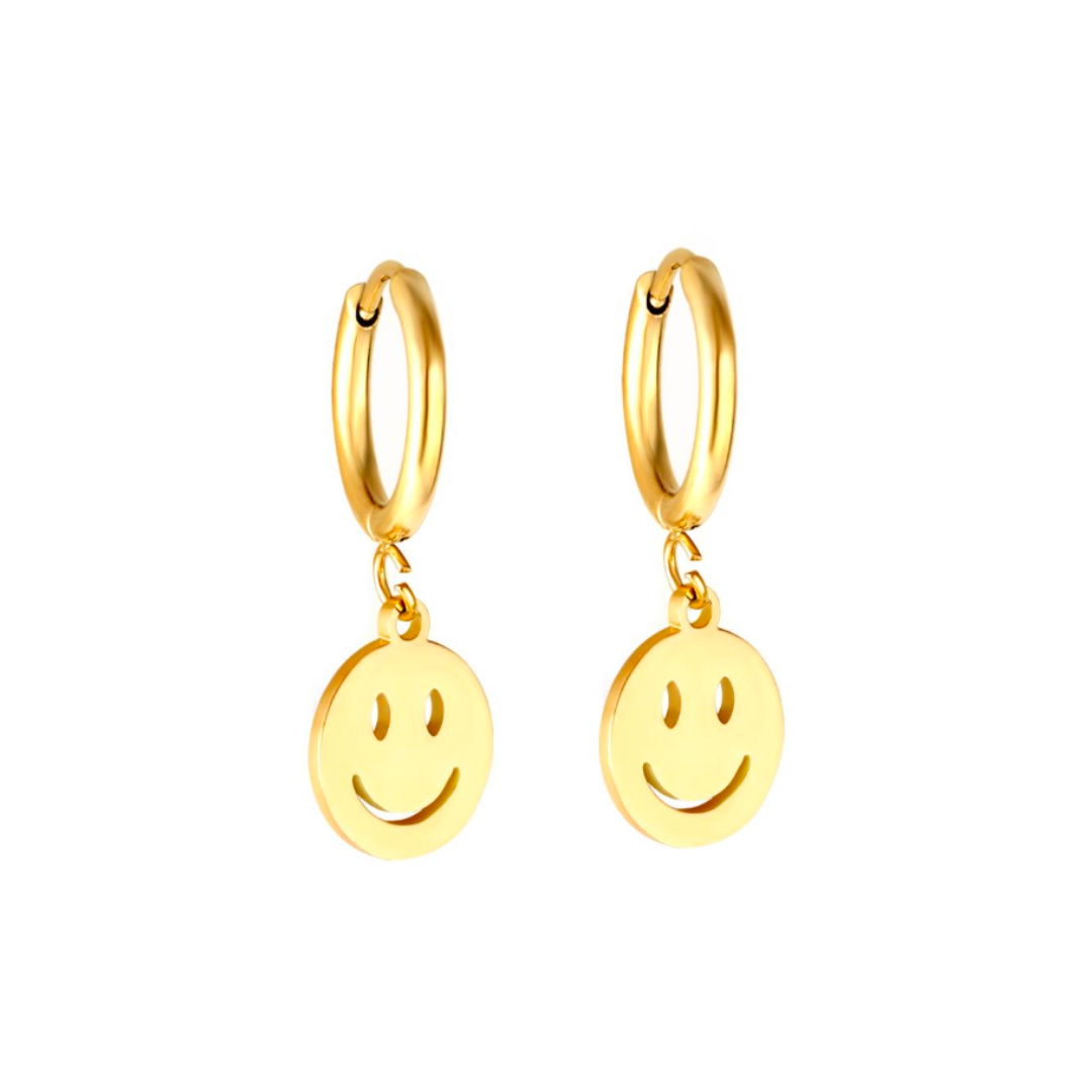 Smiley hoop - Gold - TheEarringCollective