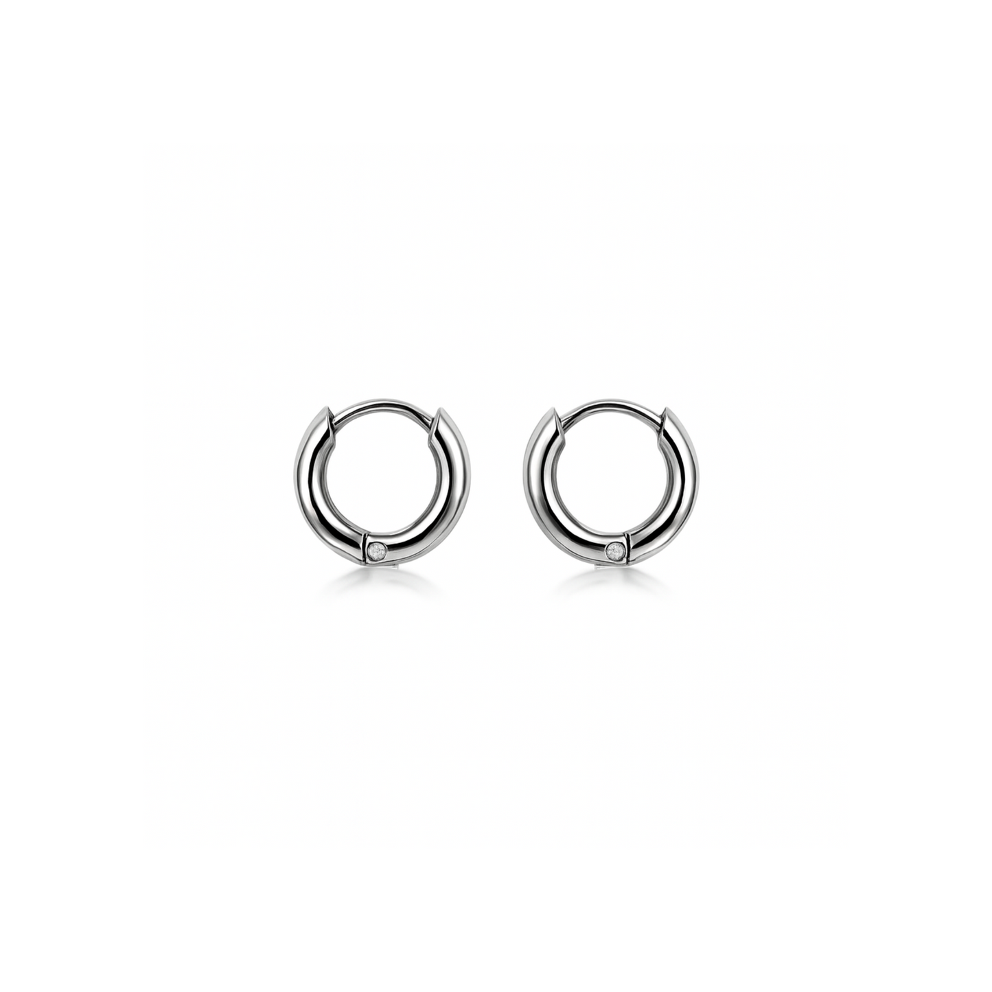 6mm Mini classic hoops - Silver