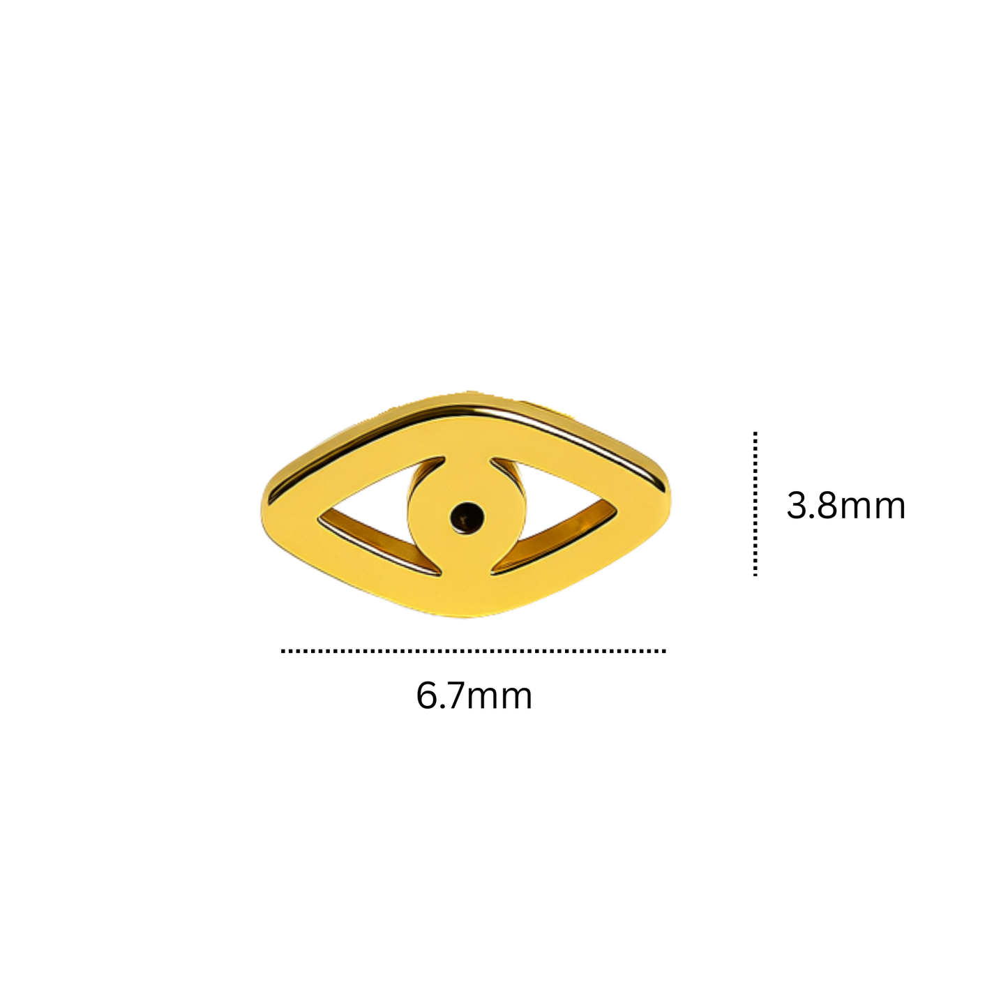 Tiny evil eye studs - Gold