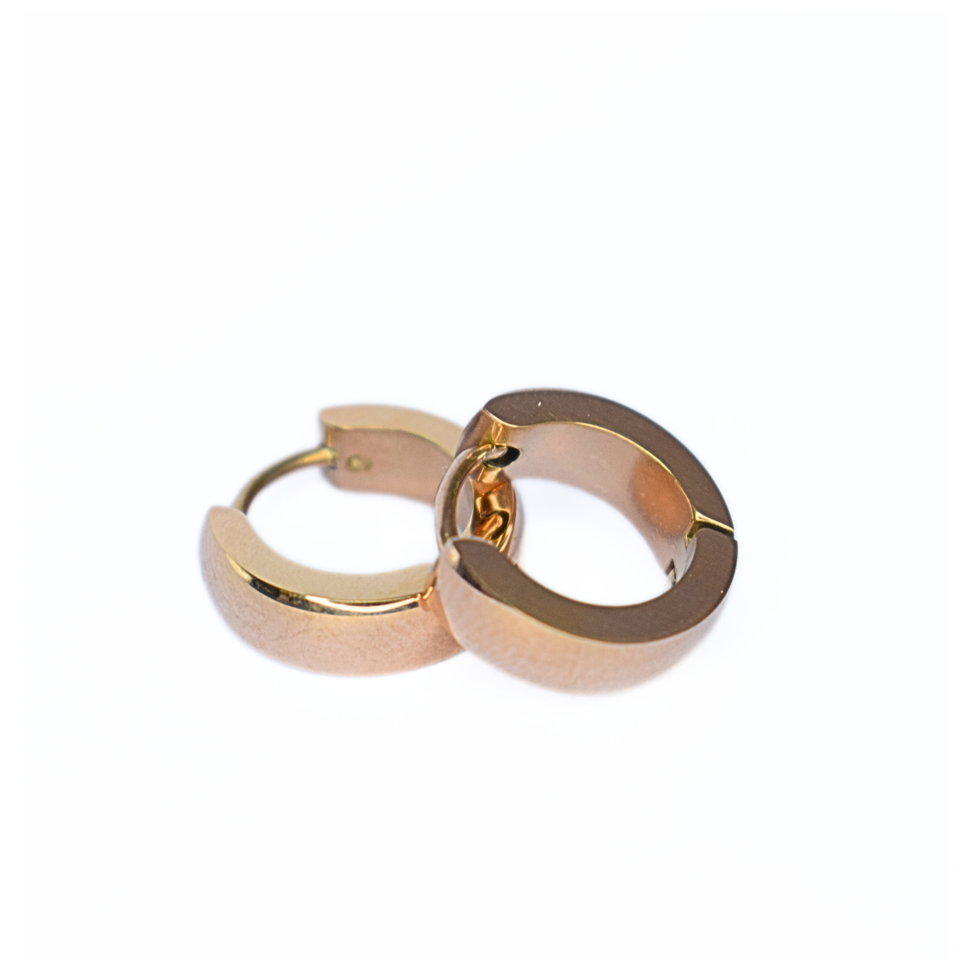 10mm Chunky hoops -Rose gold - TheEarringCollective