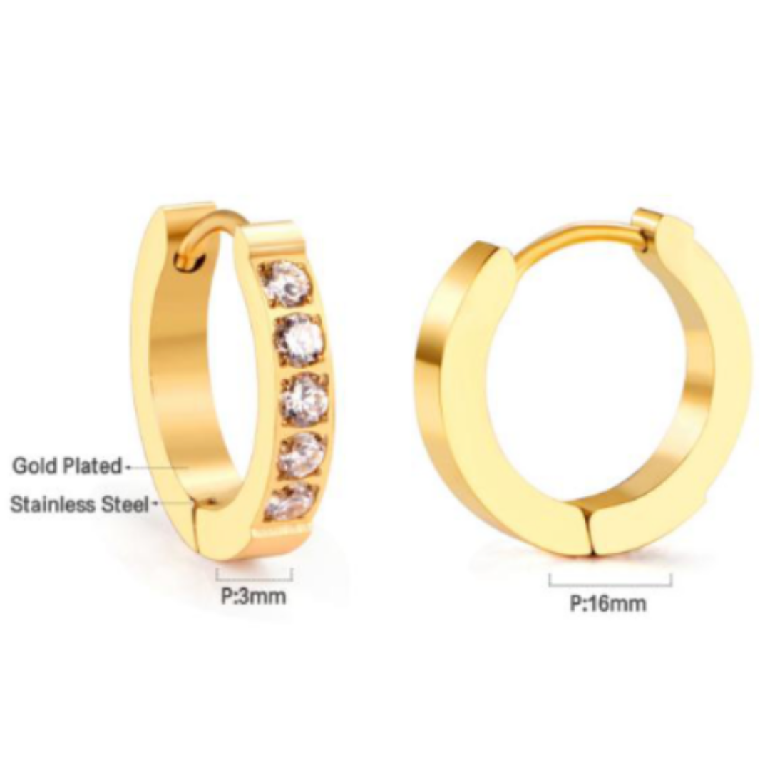 Chunky diamond hoops