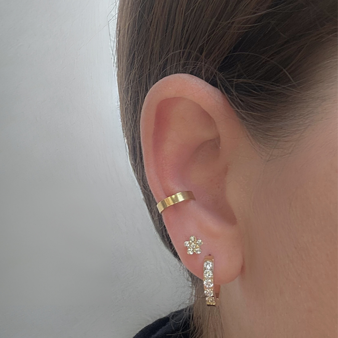 Chunky diamond hoops