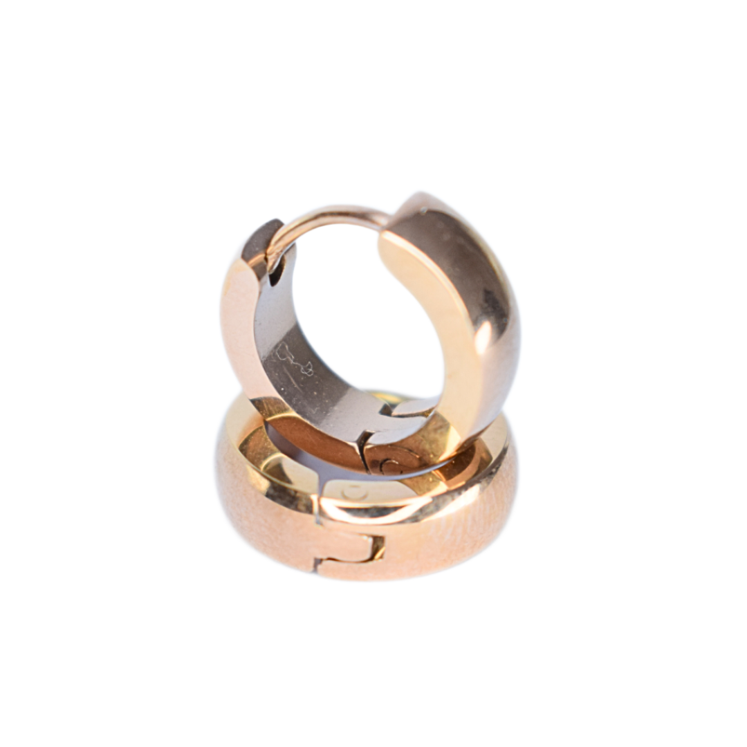 10mm Chunky hoops -Rose gold - TheEarringCollective
