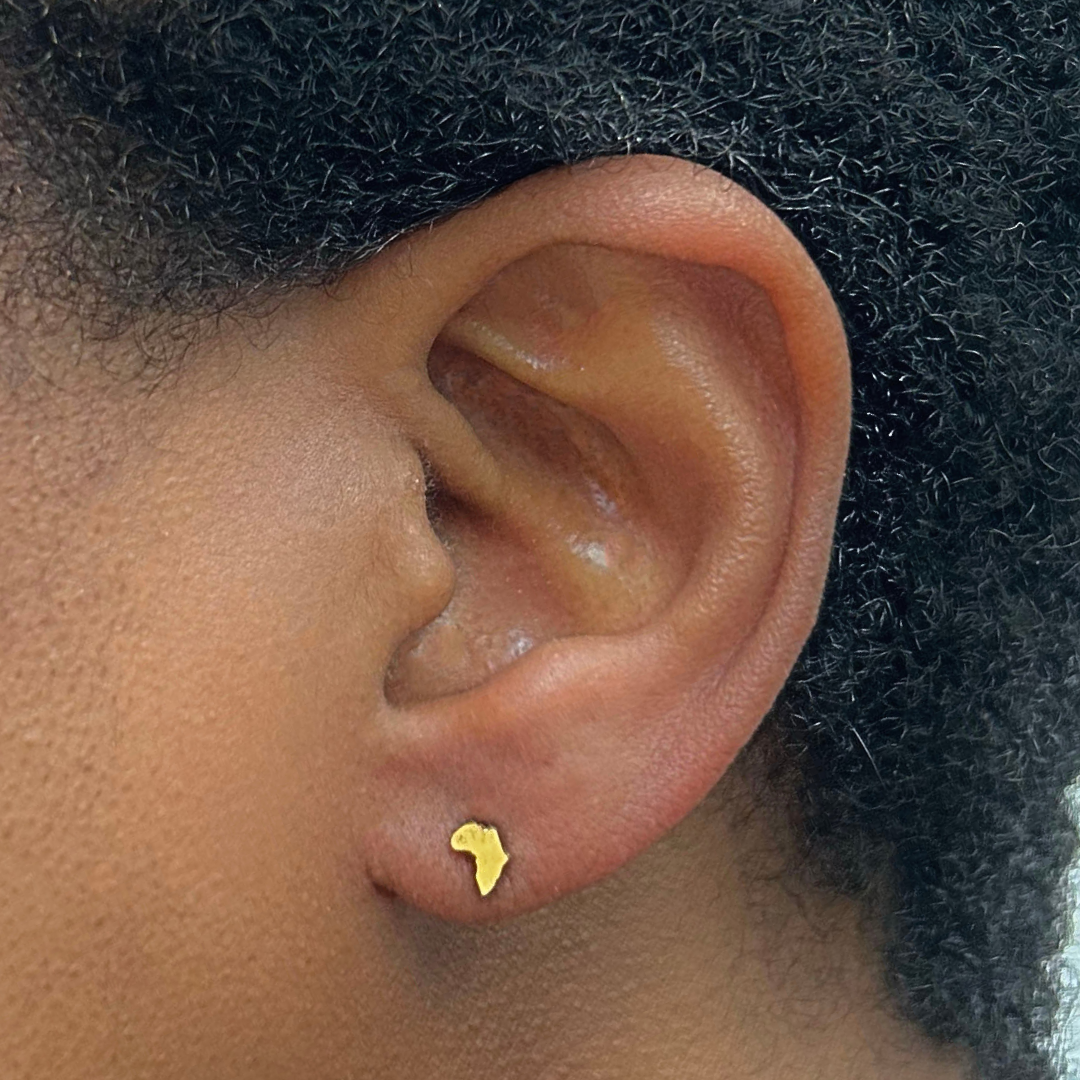 Tiny Africa studs - Gold - TheEarringCollective