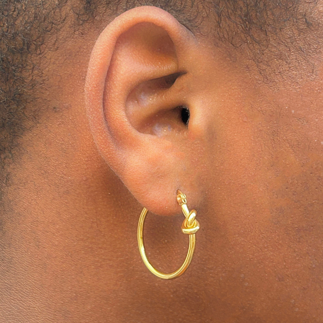 Knotted hoops - Gold