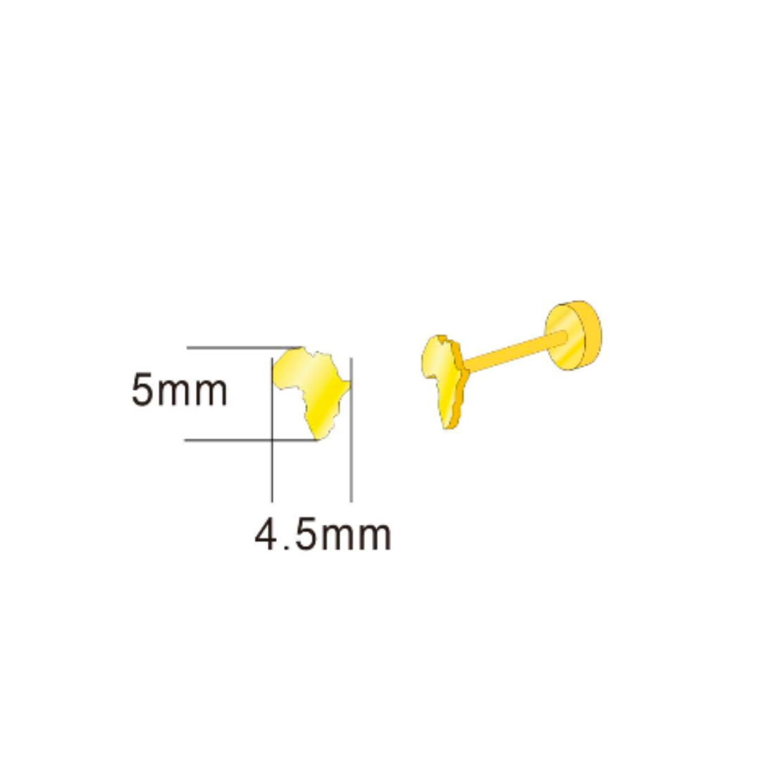 Tiny Africa studs - Gold - TheEarringCollective