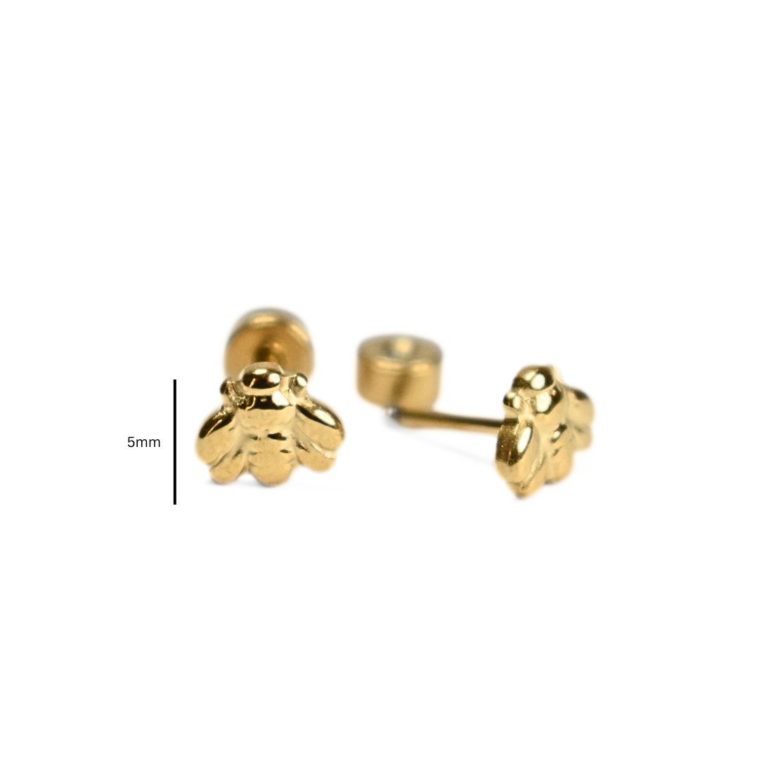 Tiny bee - Gold - TheEarringCollective