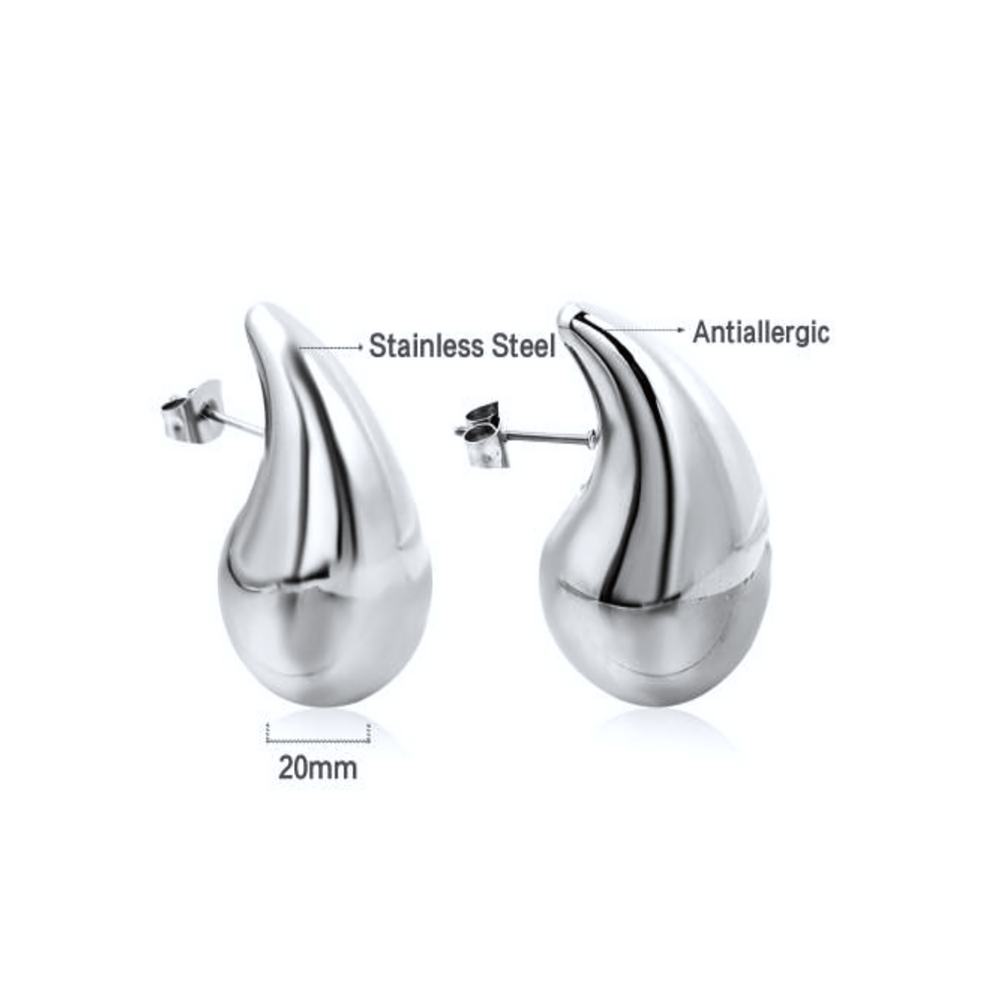 Tear drop studs - Gold