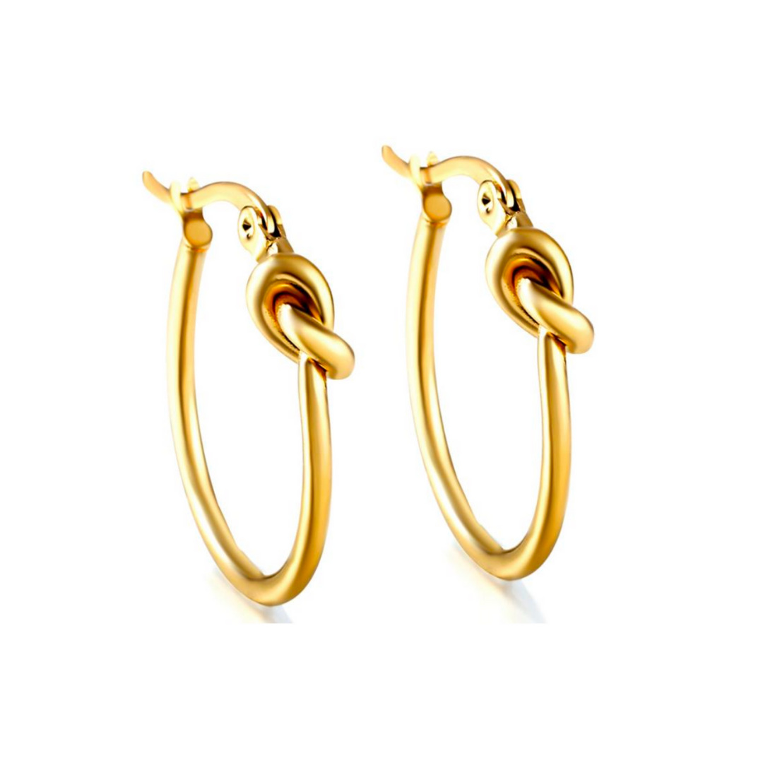 Knotted hoops - Gold