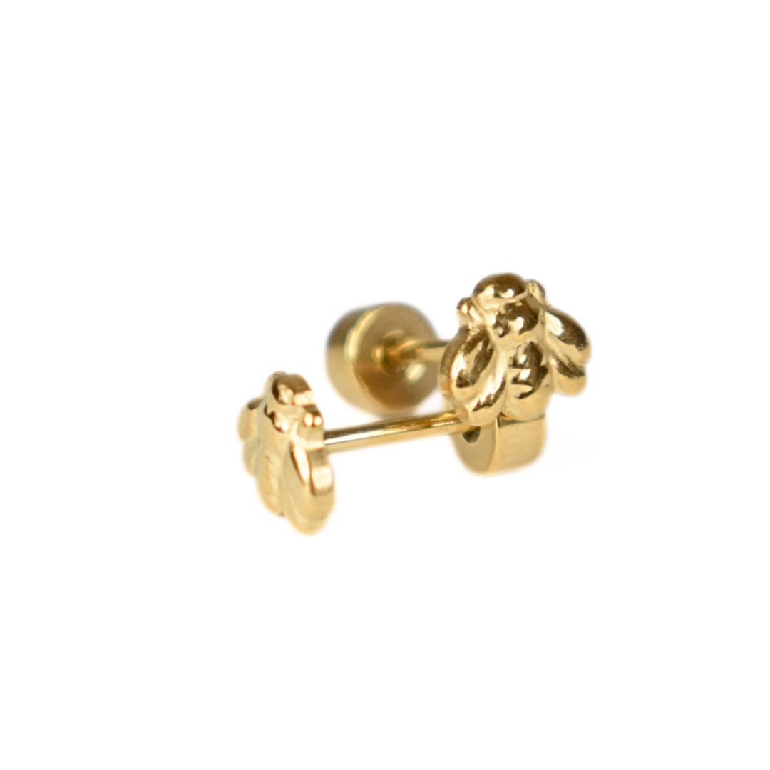 Tiny bee - Gold - TheEarringCollective