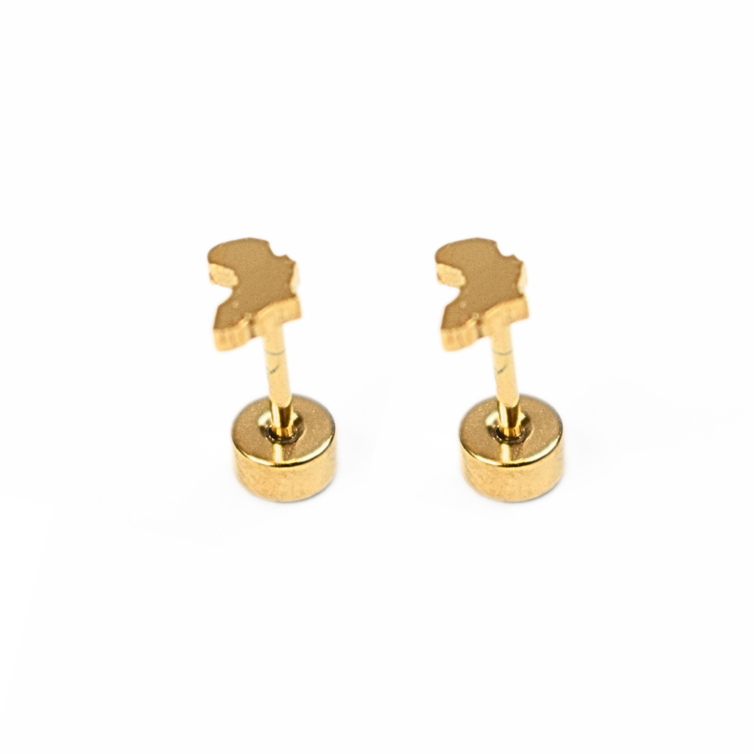 Tiny Africa studs - Gold - TheEarringCollective