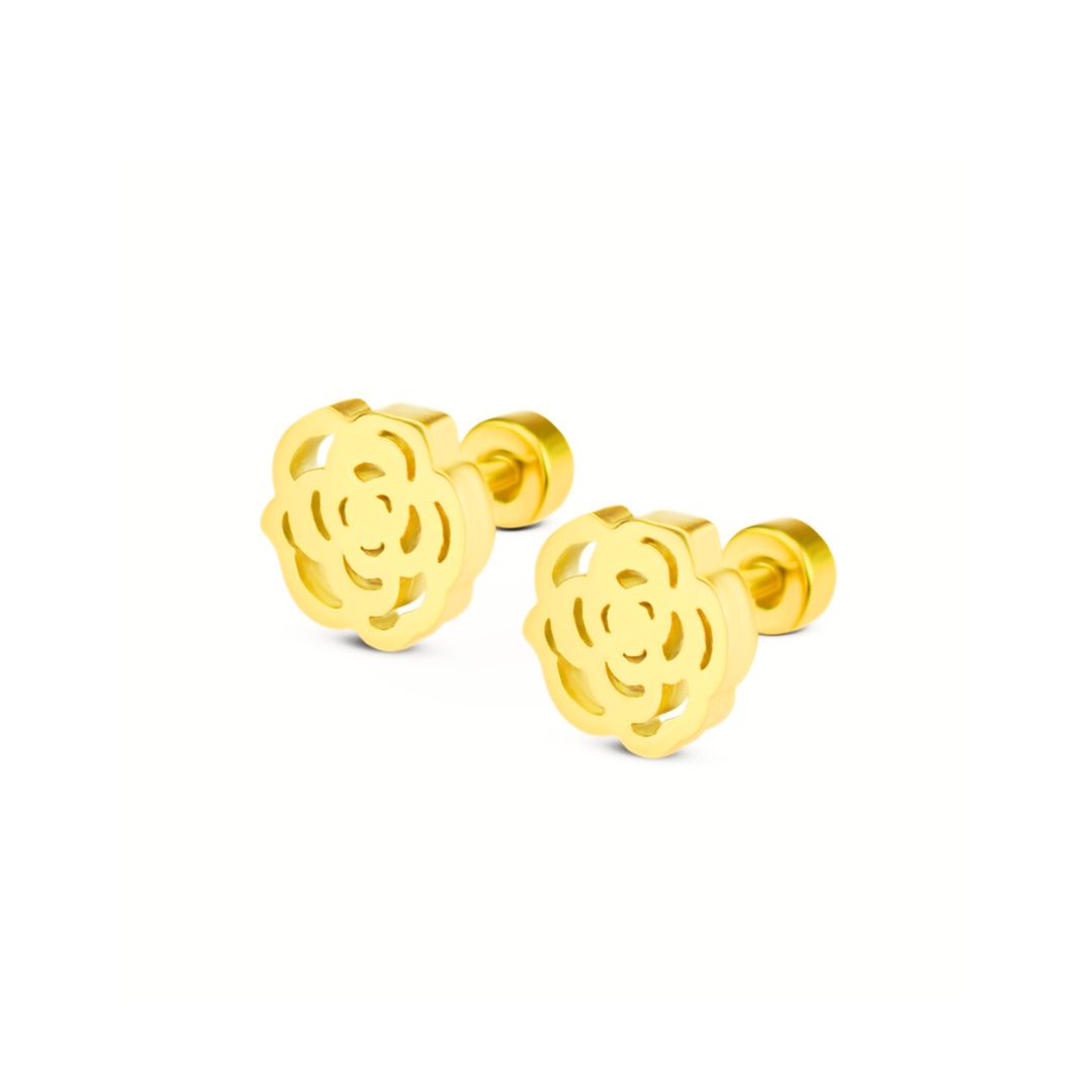 Rose studs - Gold