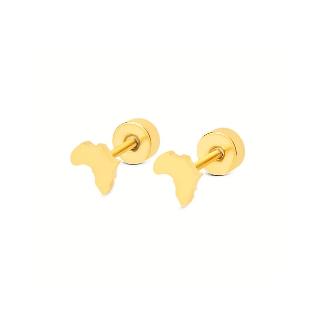 Tiny Africa studs - Gold