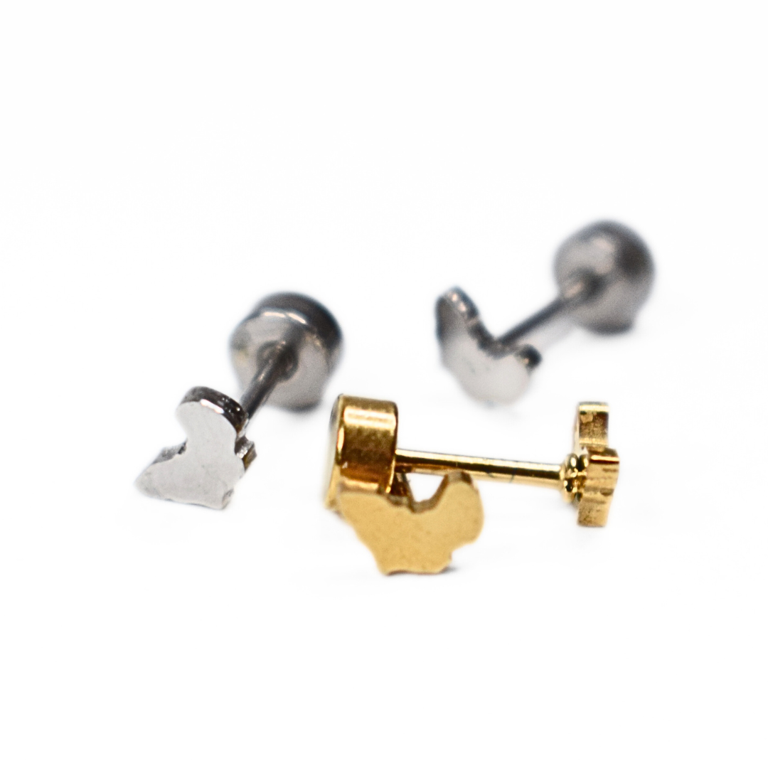 Tiny Africa studs - Gold - TheEarringCollective