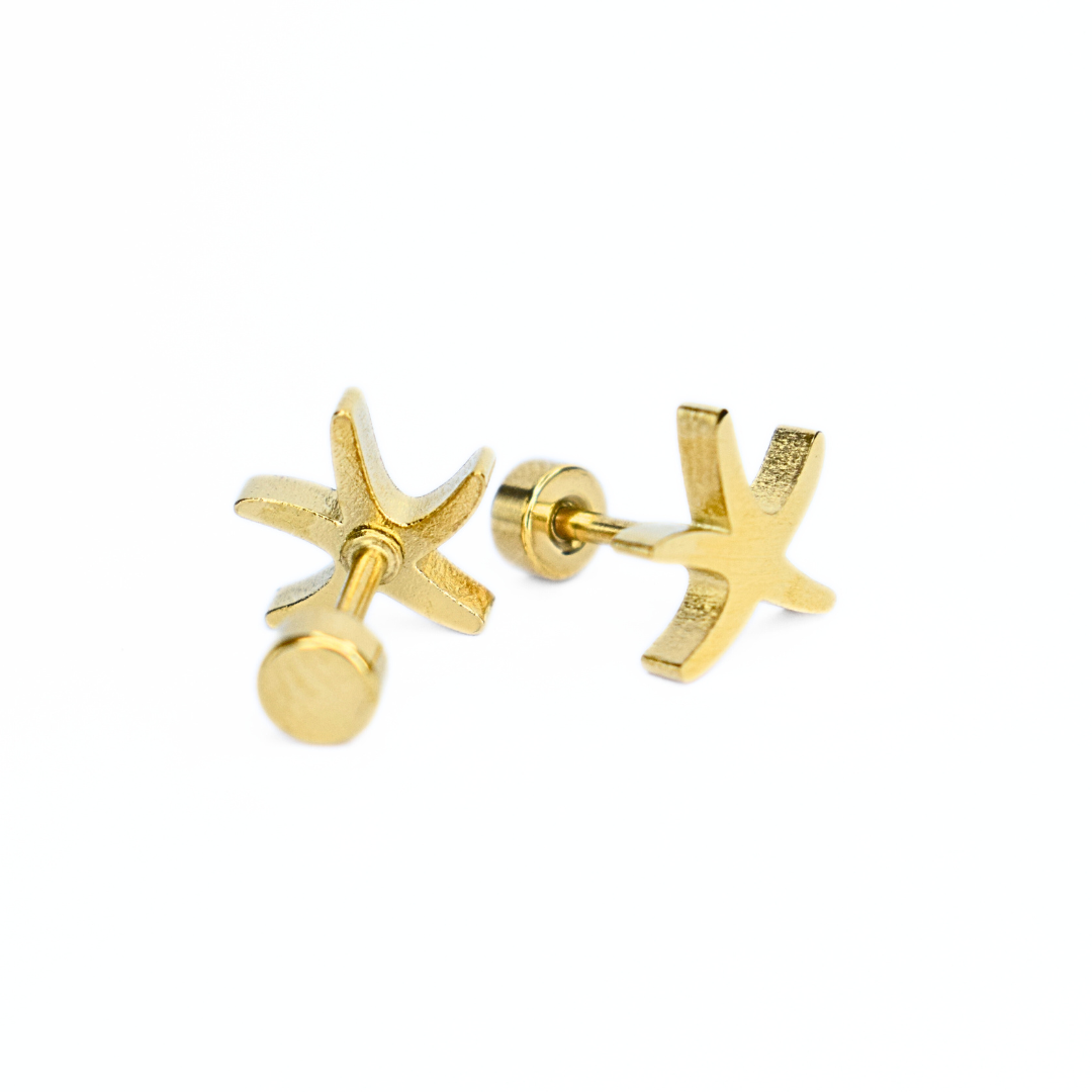 Starfish studs - Gold - TheEarringCollective