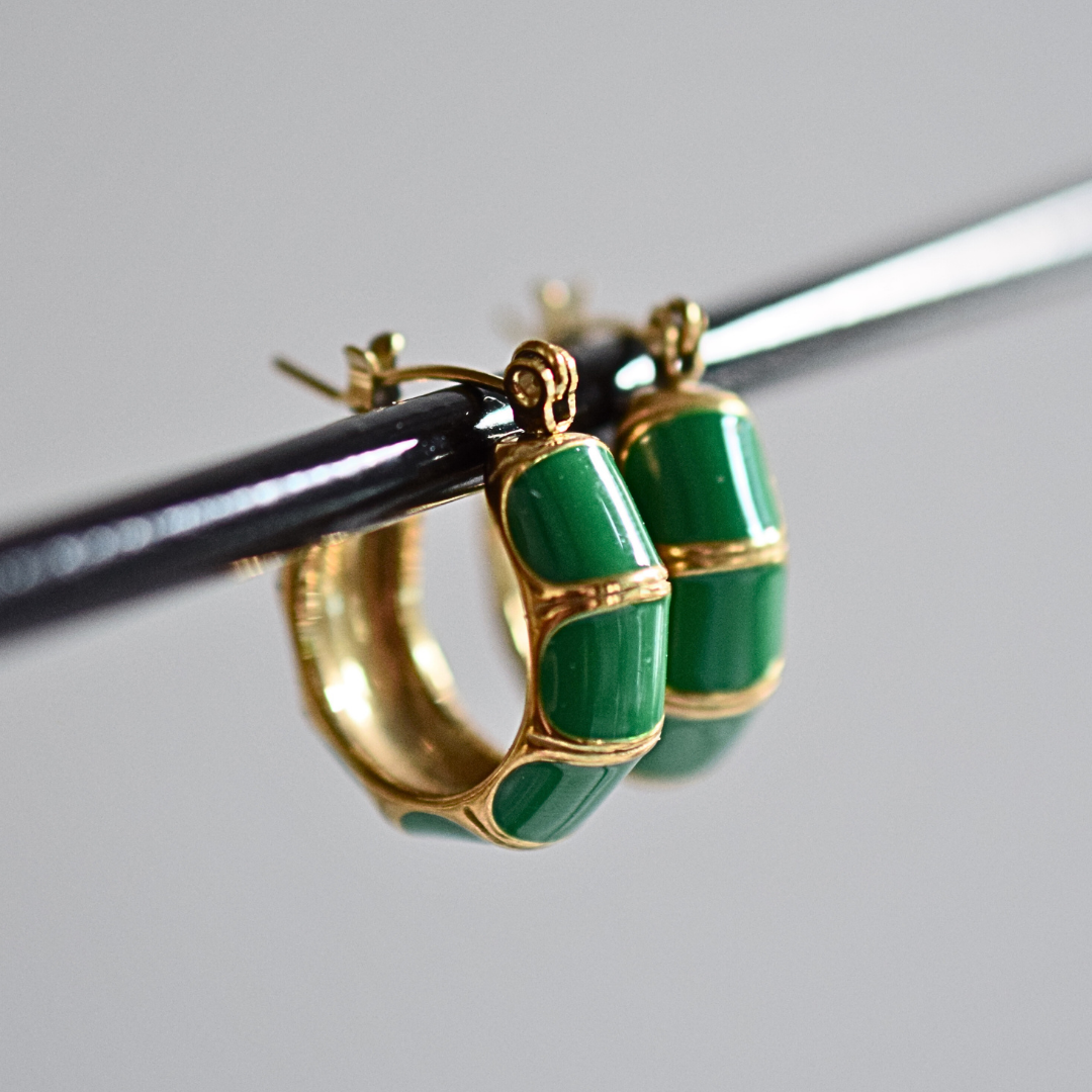 Green striped hoops - Green