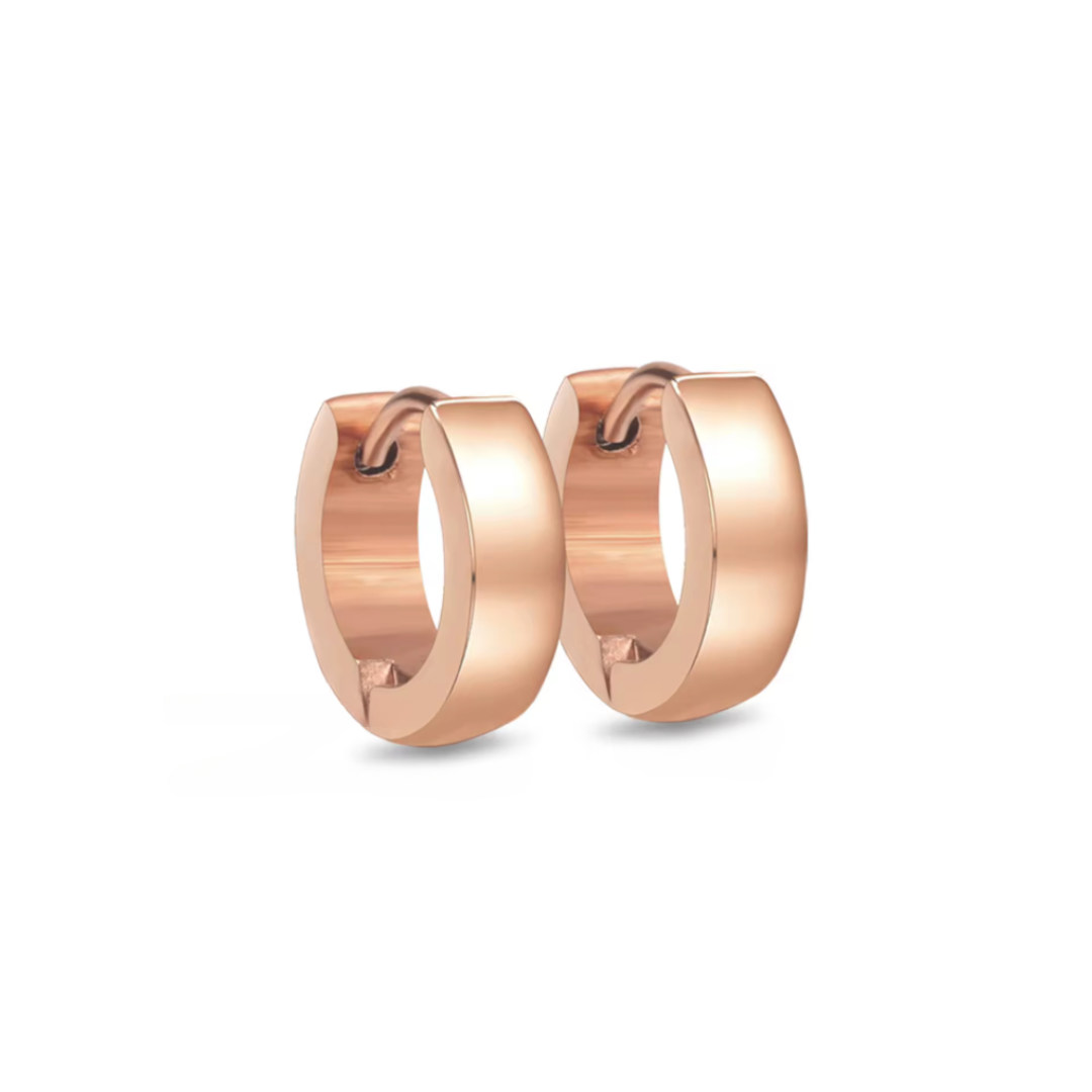 10mm Chunky hoops -Rose gold
