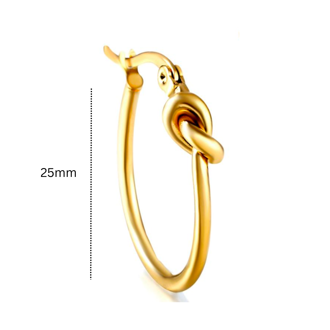 Knotted hoops - Gold