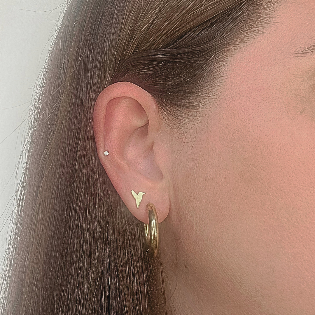 16mm oversized classic hoop - Gold