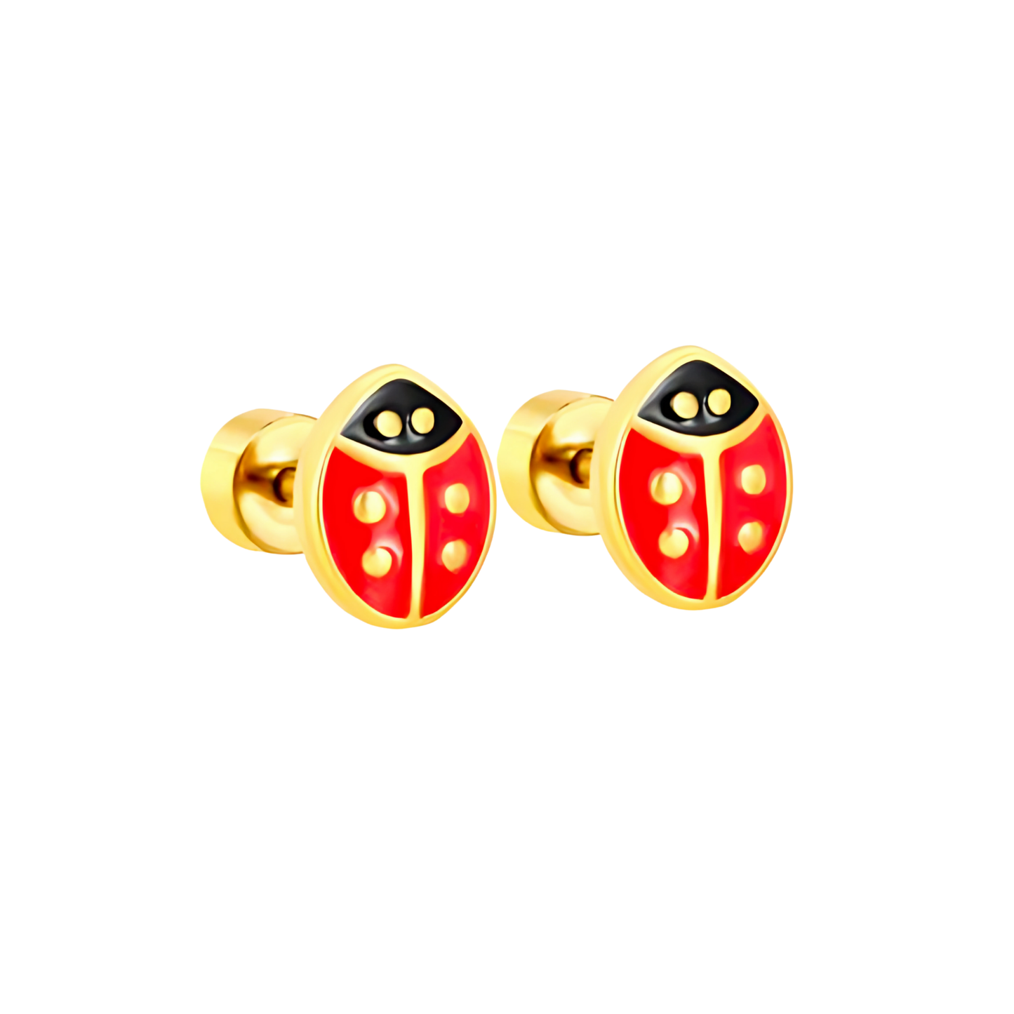 Ladybird studs - Gold