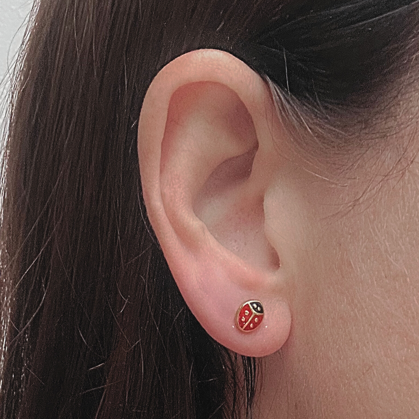 Ladybird studs - Gold