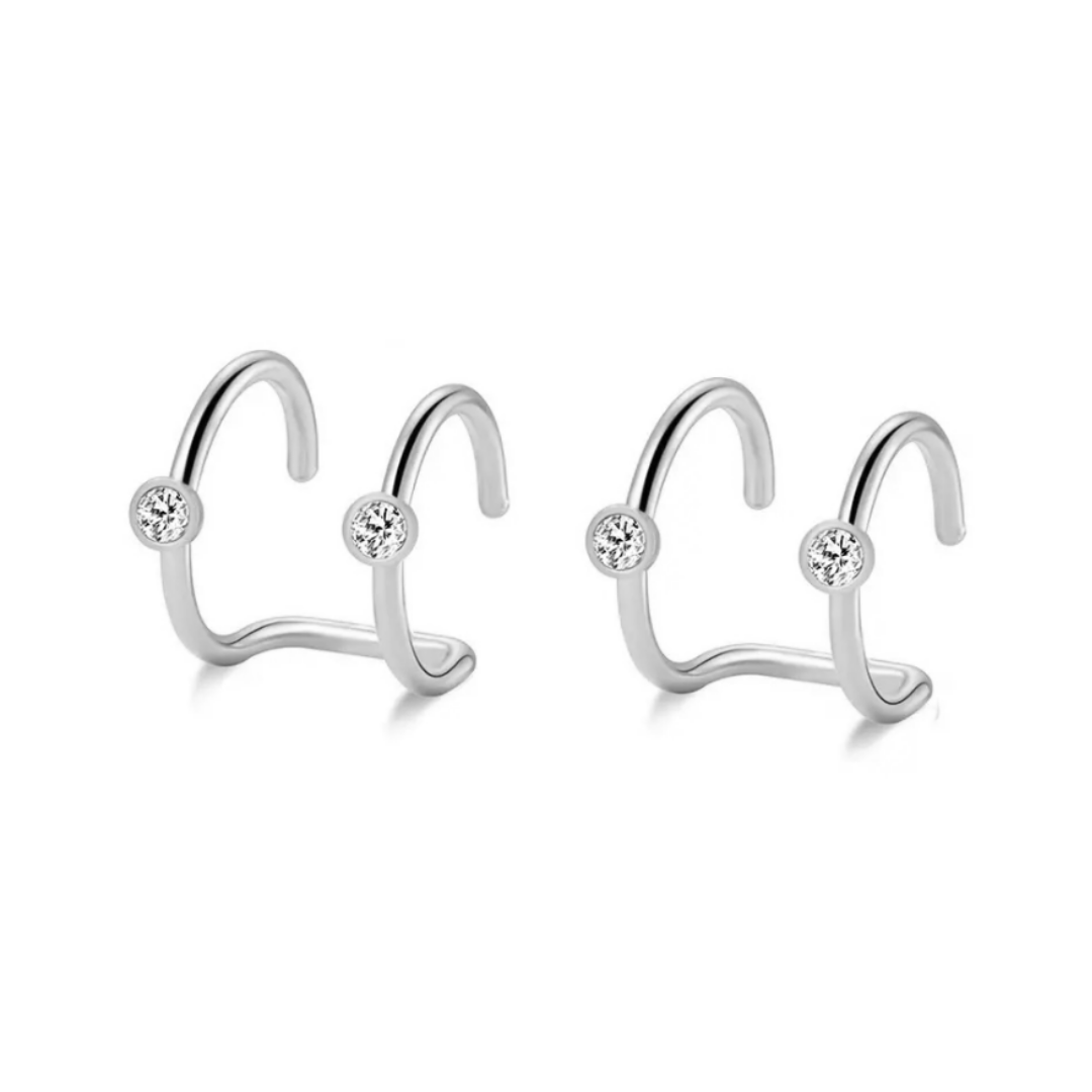 Diamond ear cuff - Silver