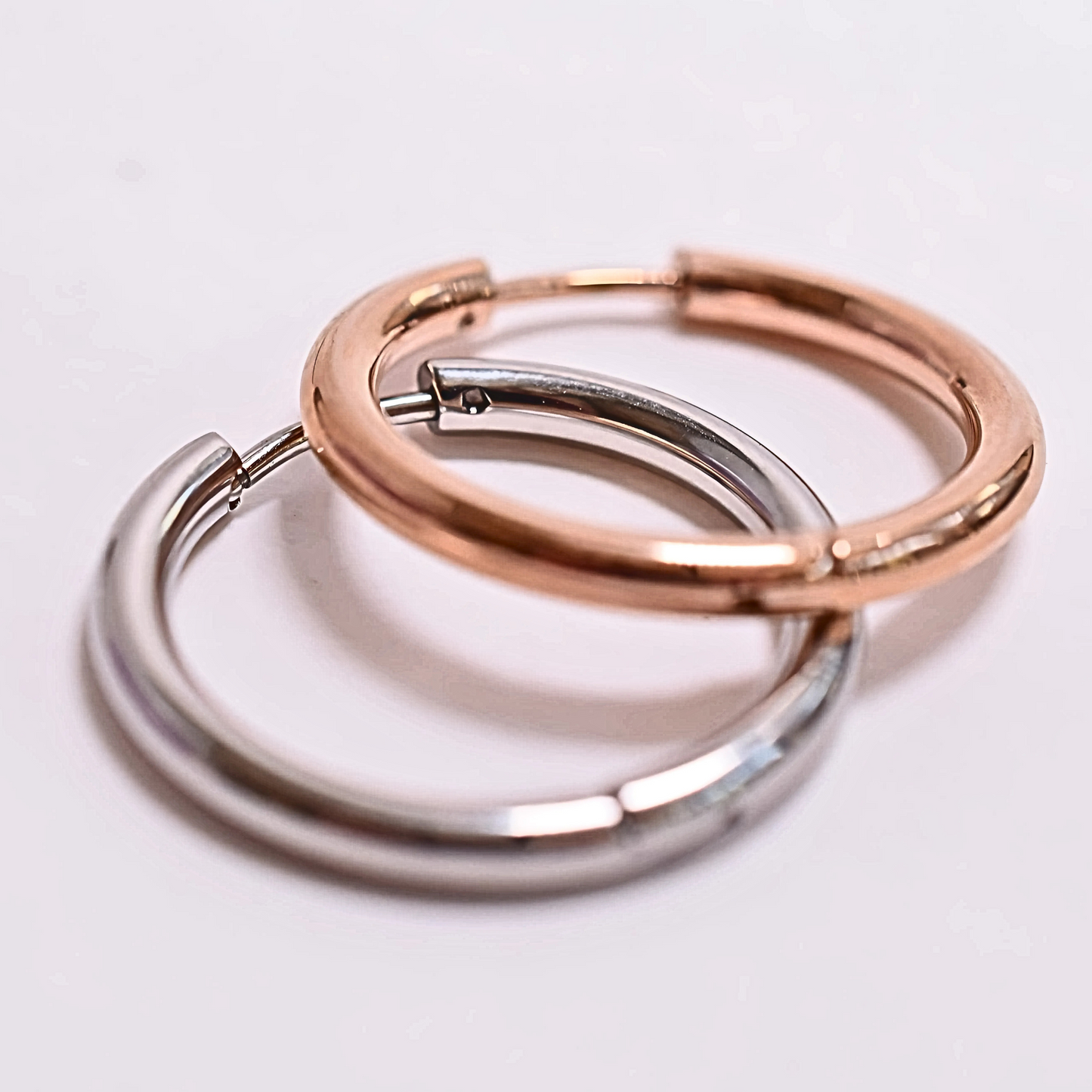 18mm Classic hoops - Silver
