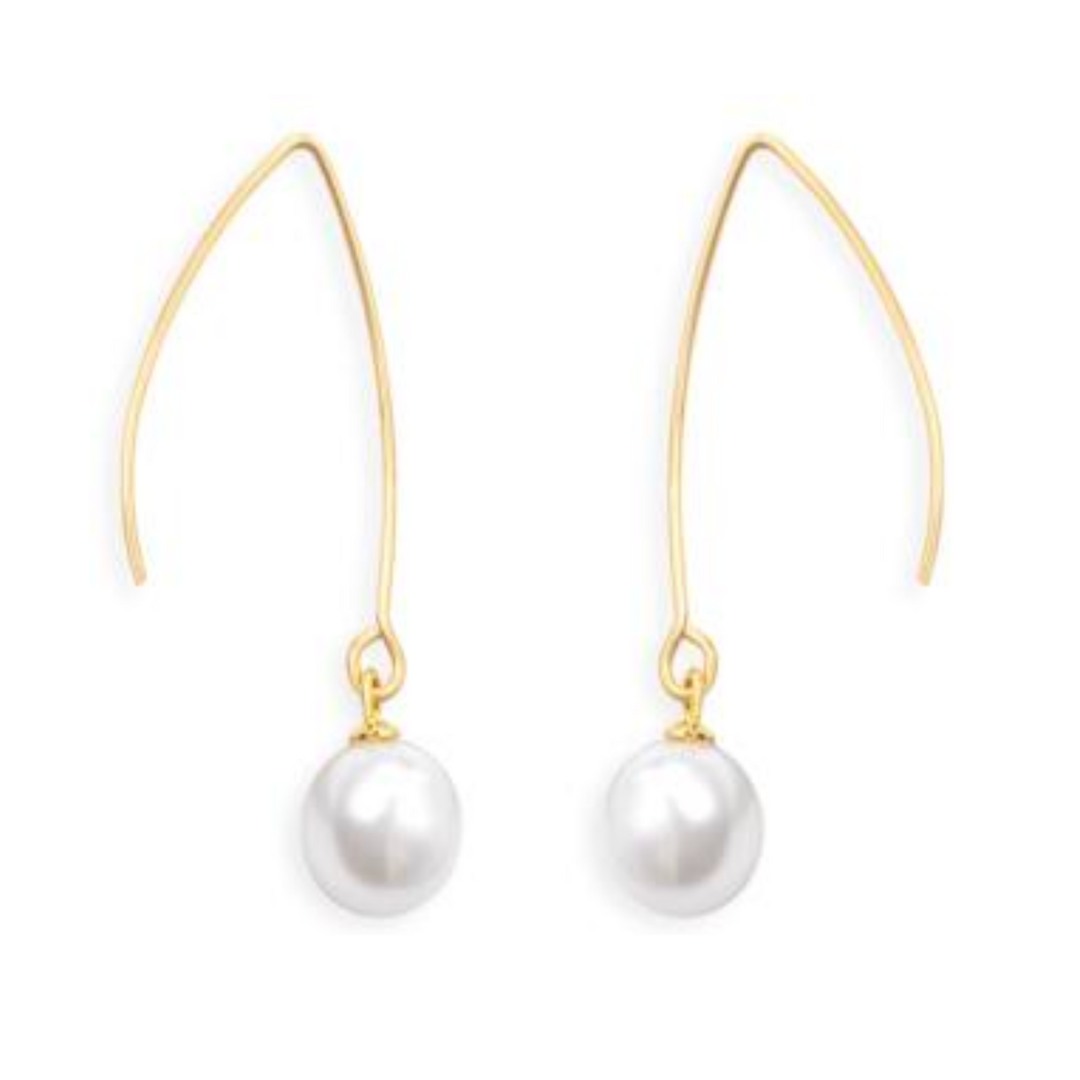 Dangled pearl stud - Gold