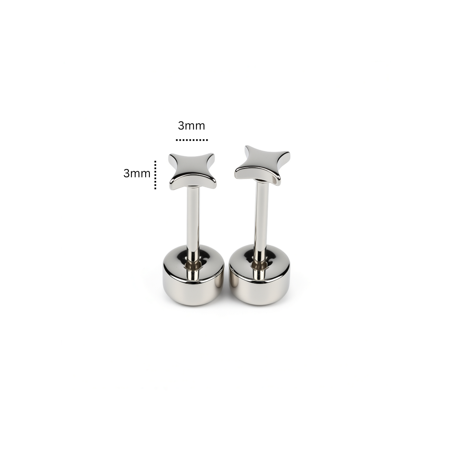 Tiny sparkle star studs - Gold