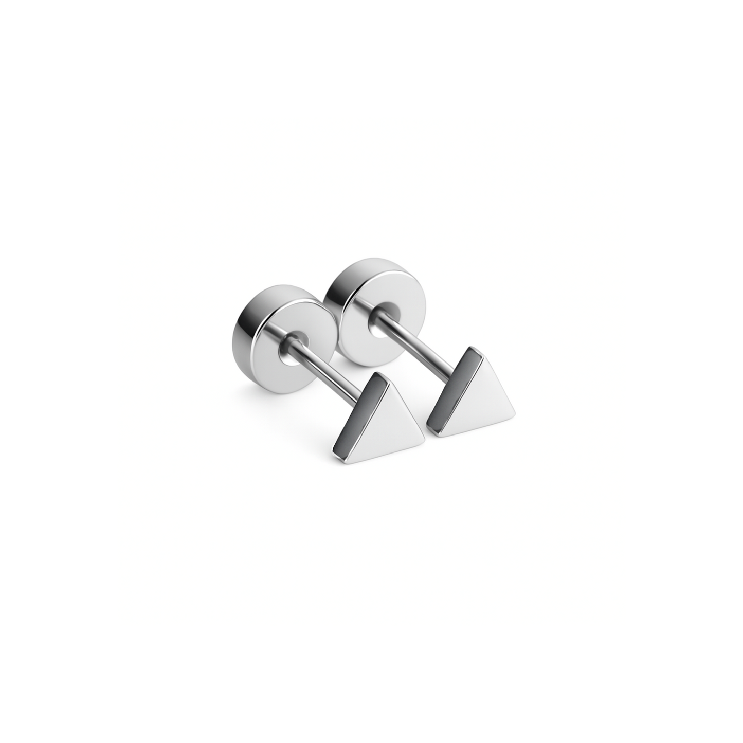 Tiny triangle studs - Silver