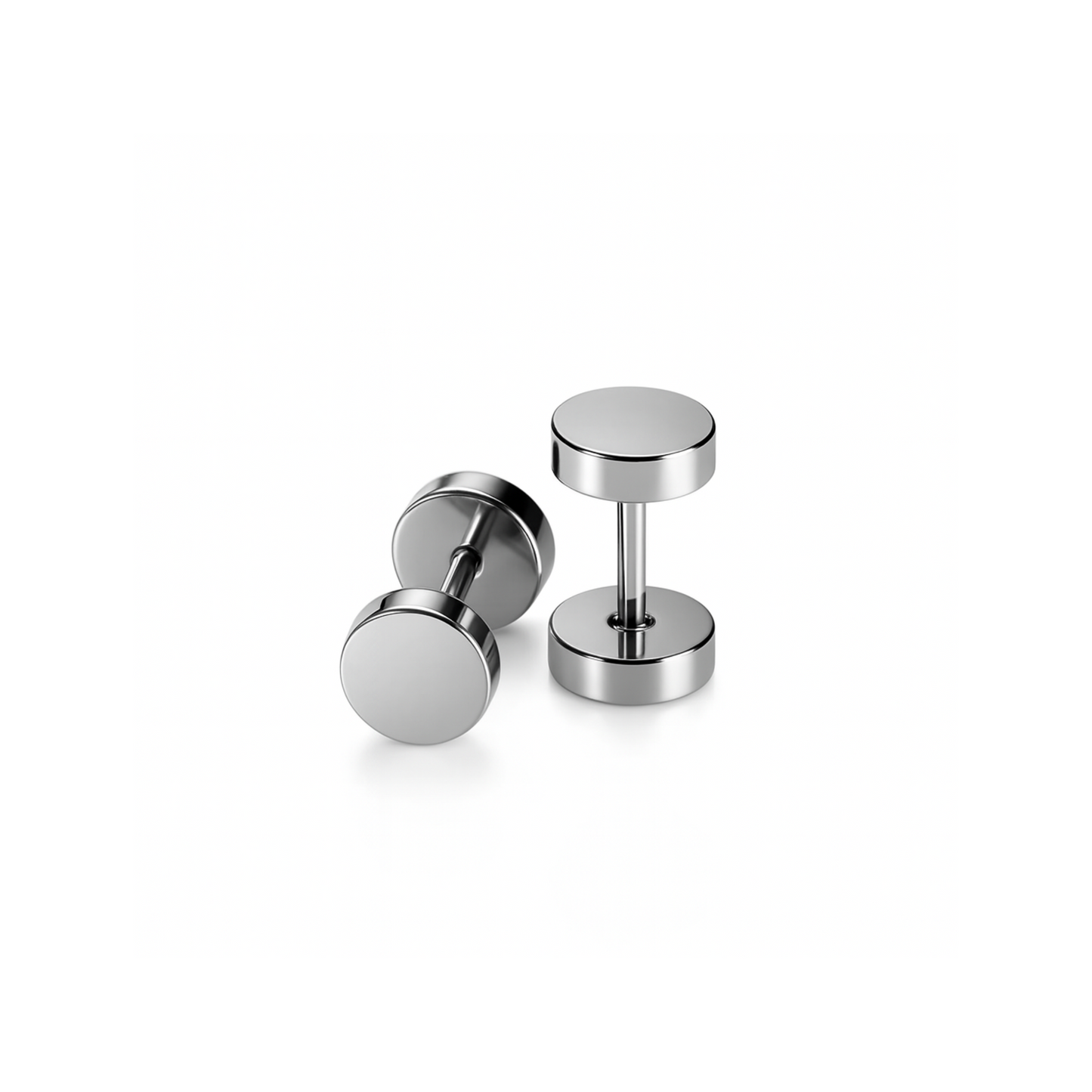 6mm Double studs - Silver