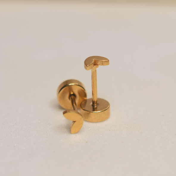 Tiny leaf studs - Gold