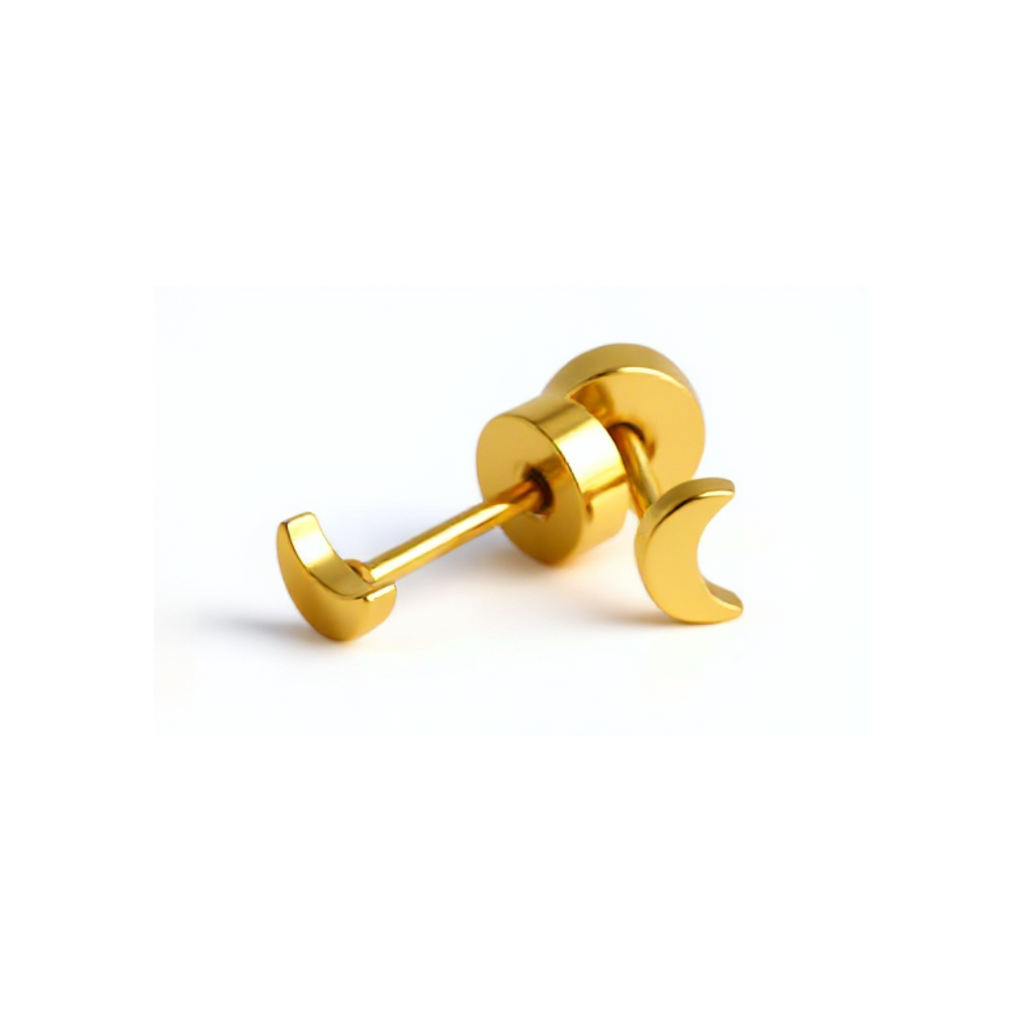 Tiny moon studs - Gold
