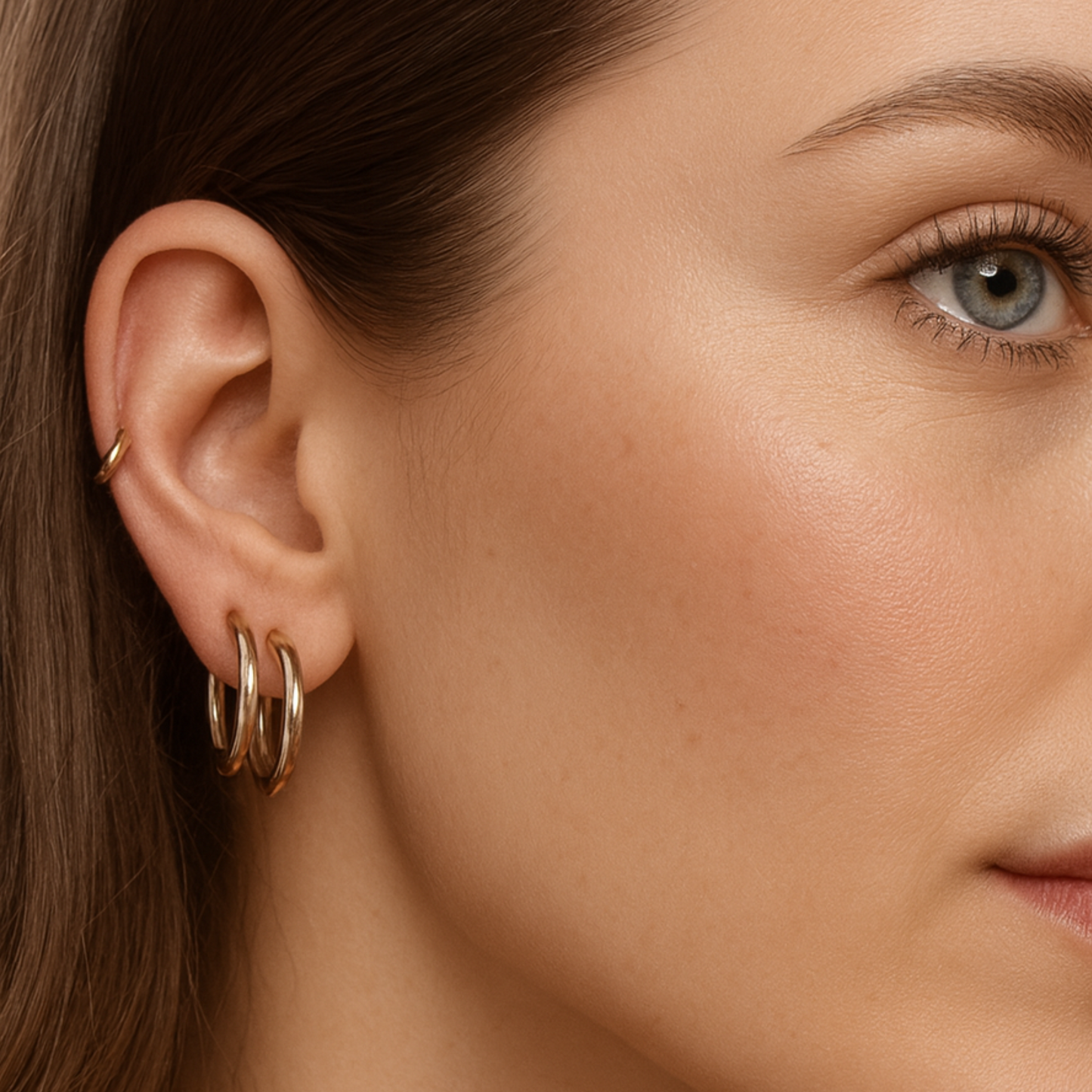 18mm Classic hoops - Silver