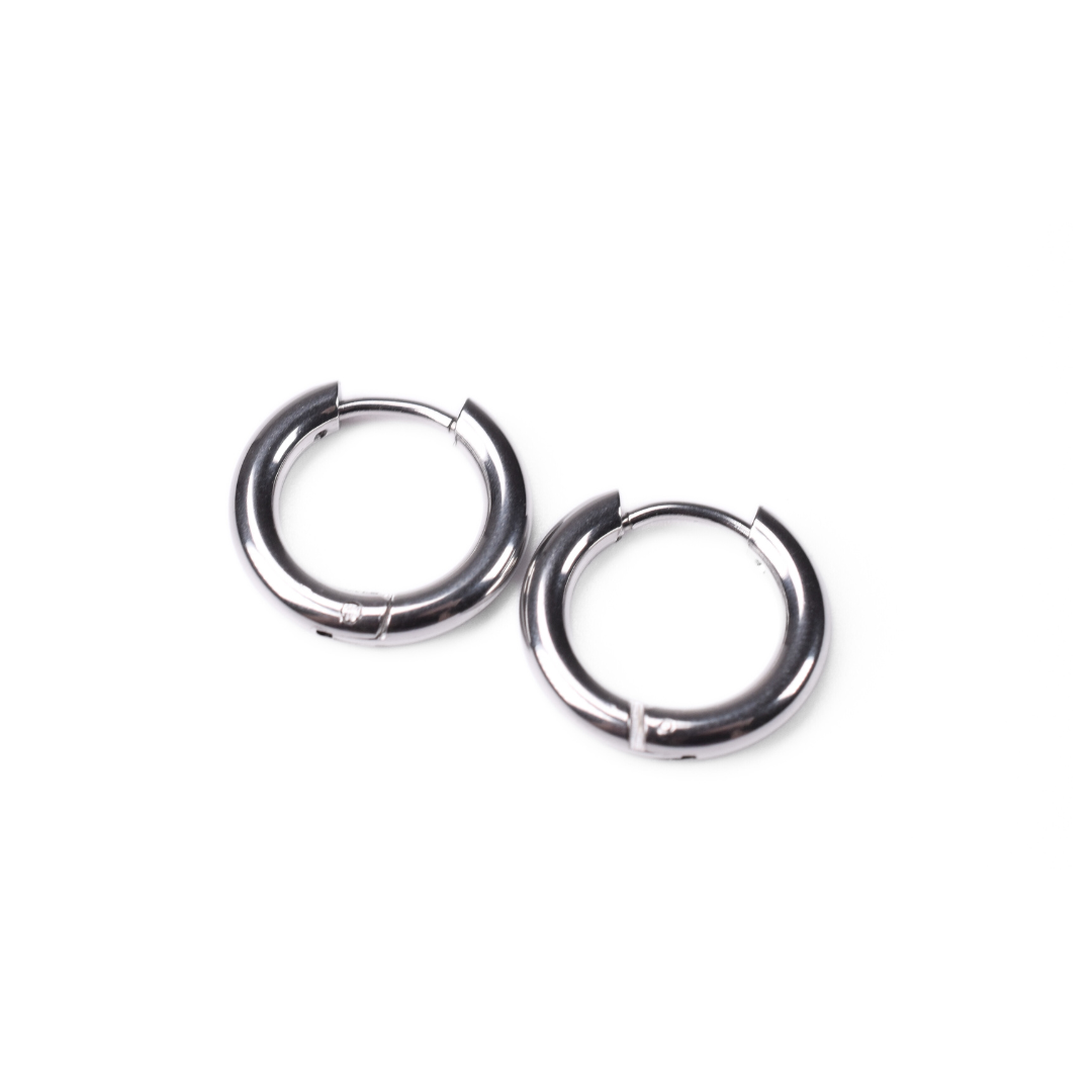 10mm Classic hoops - Silver - TheEarringCollective