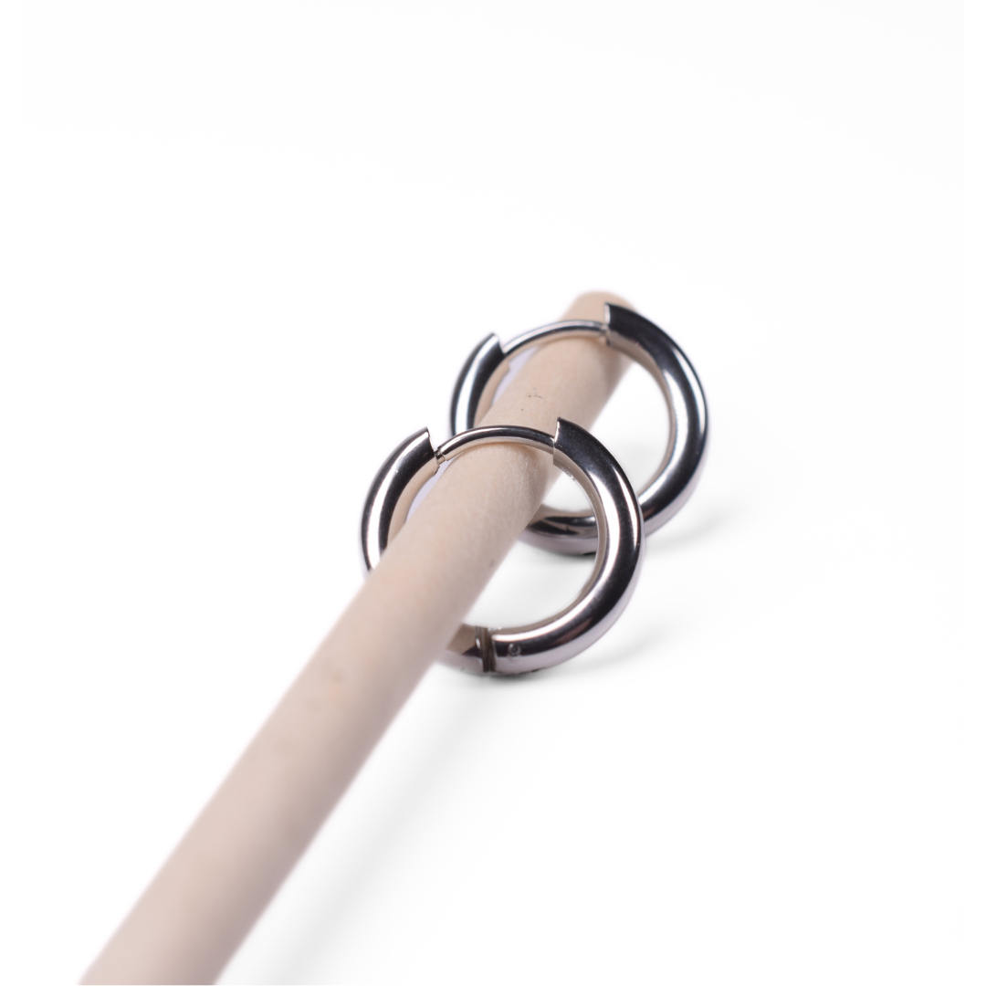 10mm Classic hoops - Silver - TheEarringCollective