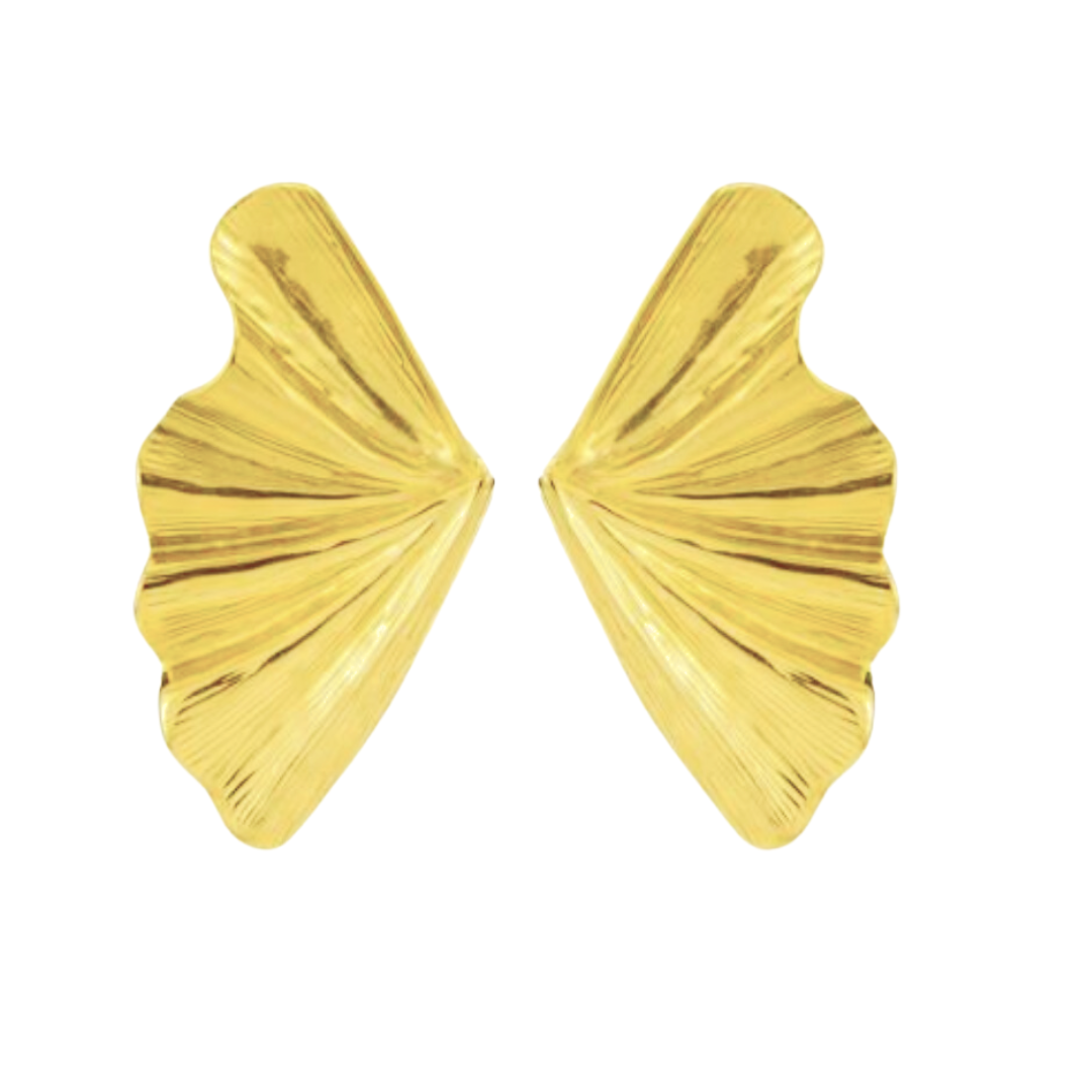 Oversize winged studs - Gold