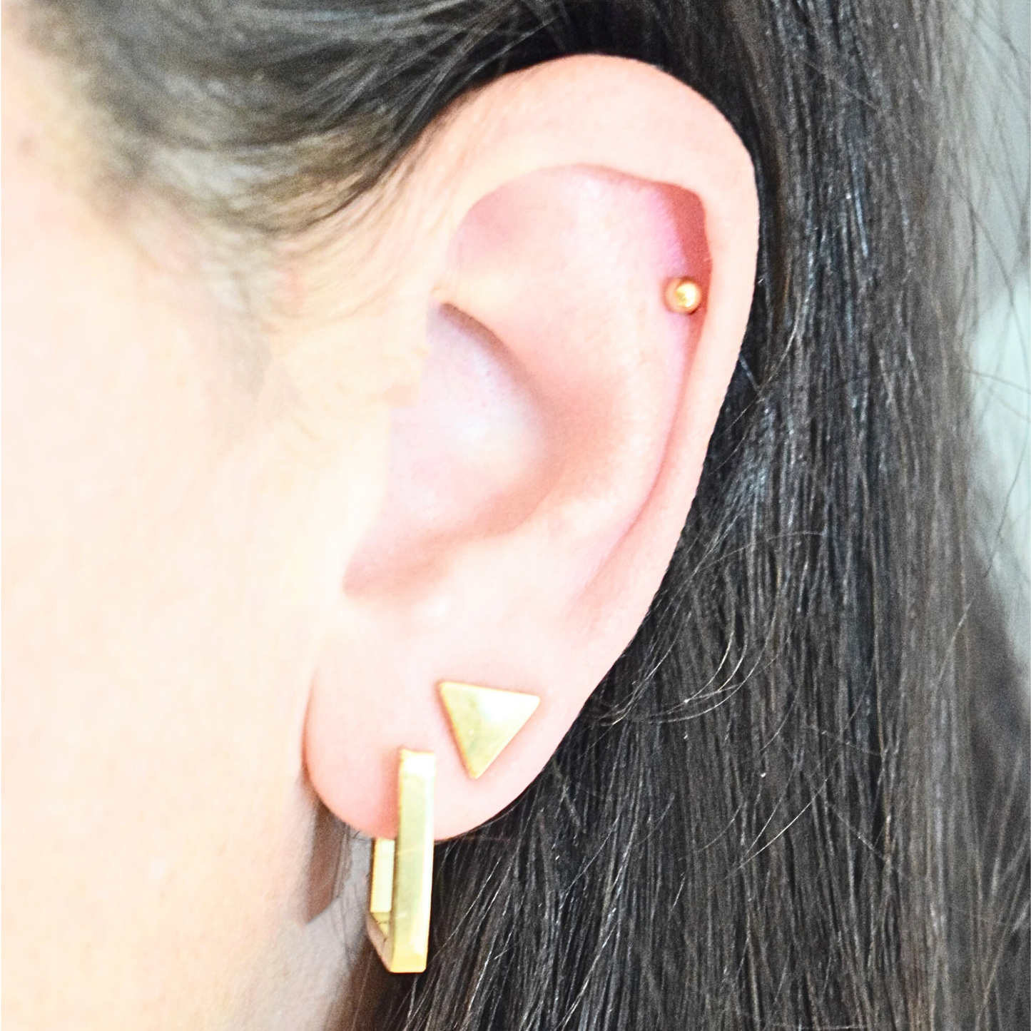 3mm Double ball studs - Gold - TheEarringCollective