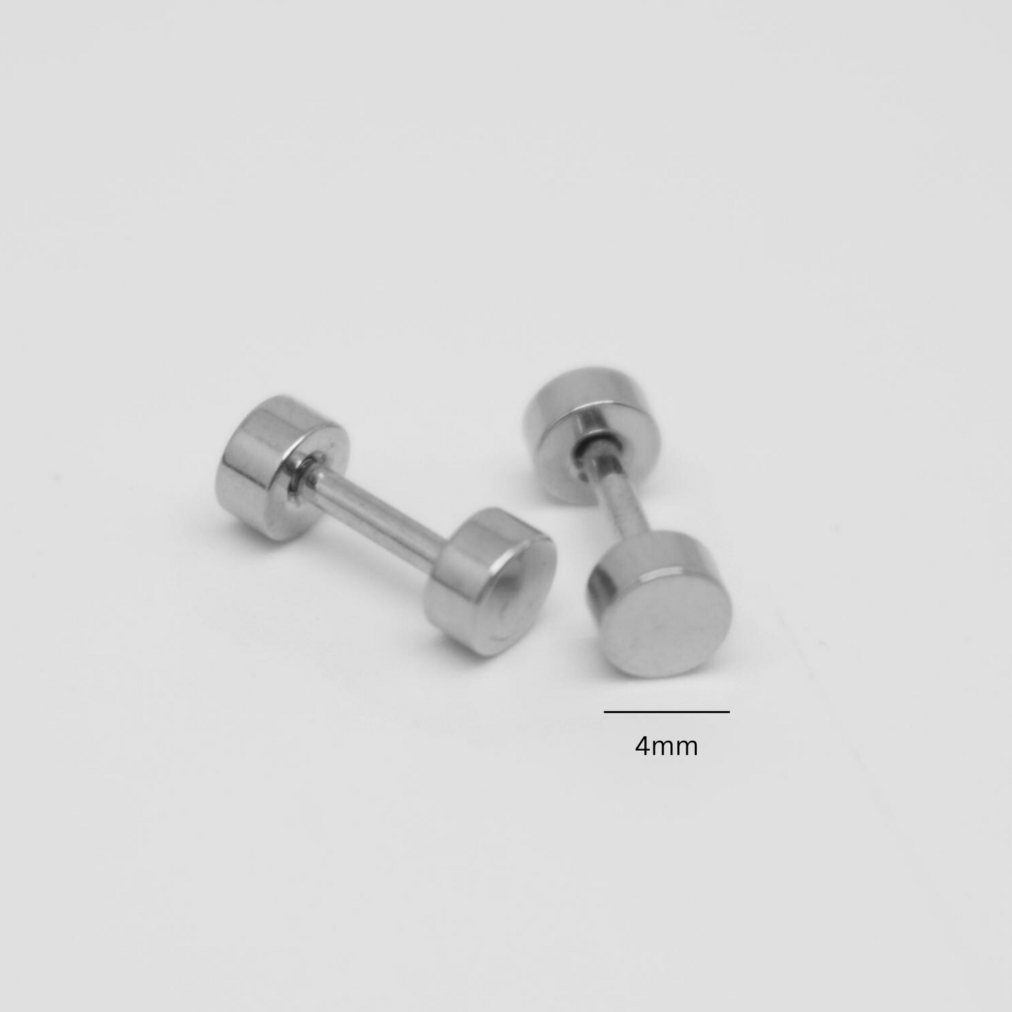 4mm Double studs - Silver - TheEarringCollective
