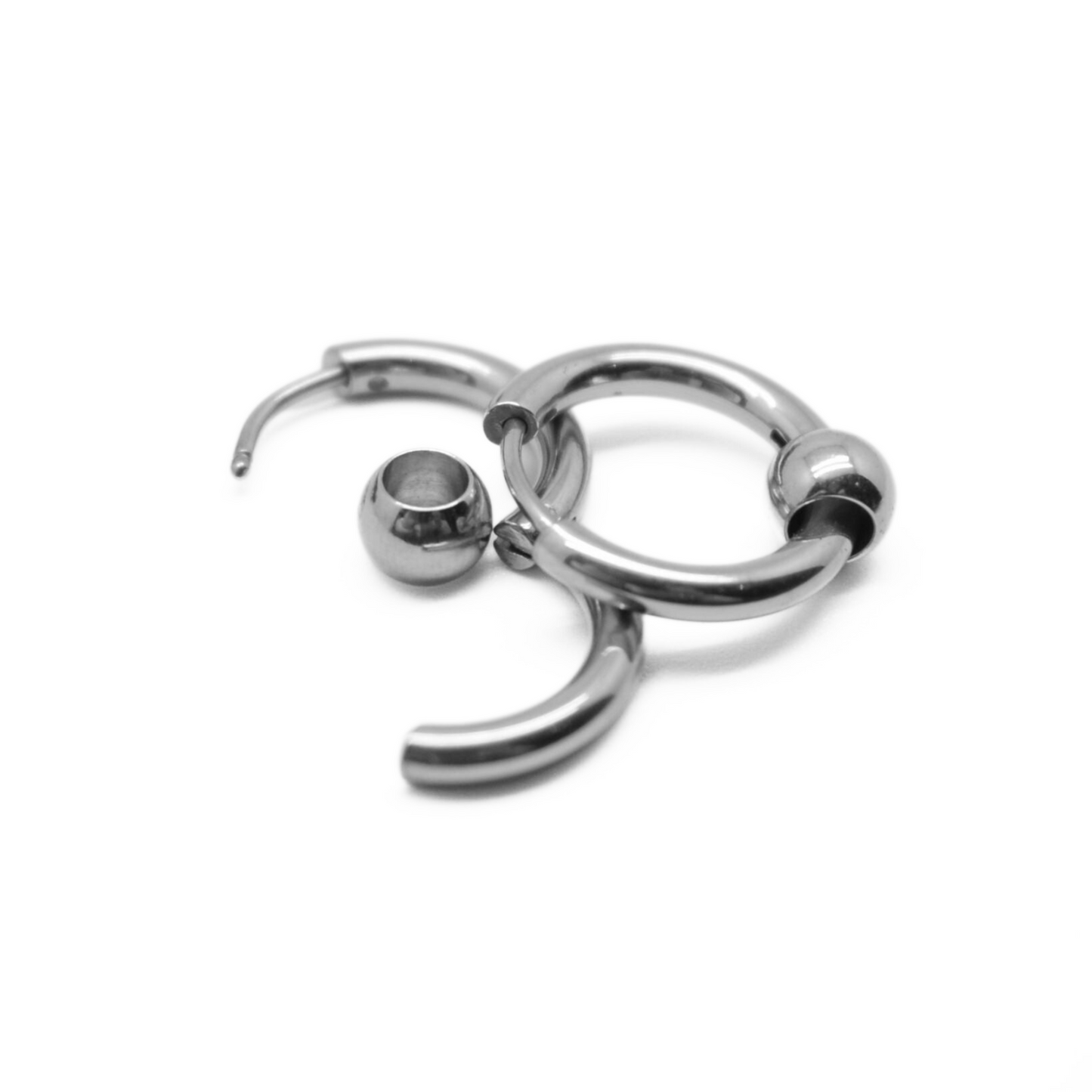12mm Ball hoops - Silver - TheEarringCollective