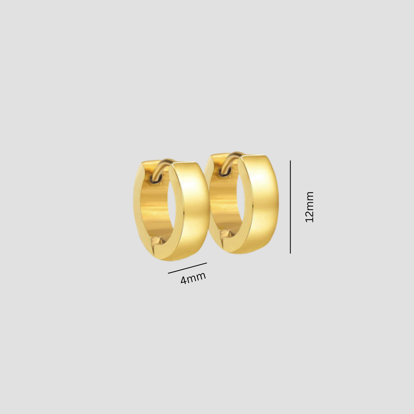 10mm Chunky hoops - Gold - TheEarringCollective