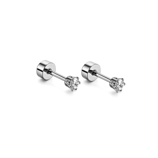 3mm Diamond studs - Silver