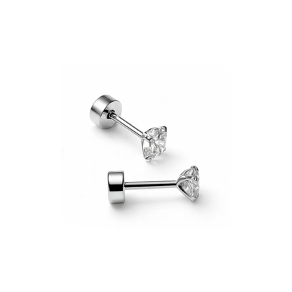 Baby Diamond style studs - Silver