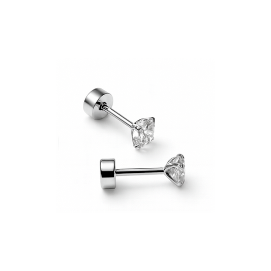 Baby Diamond style studs - Silver